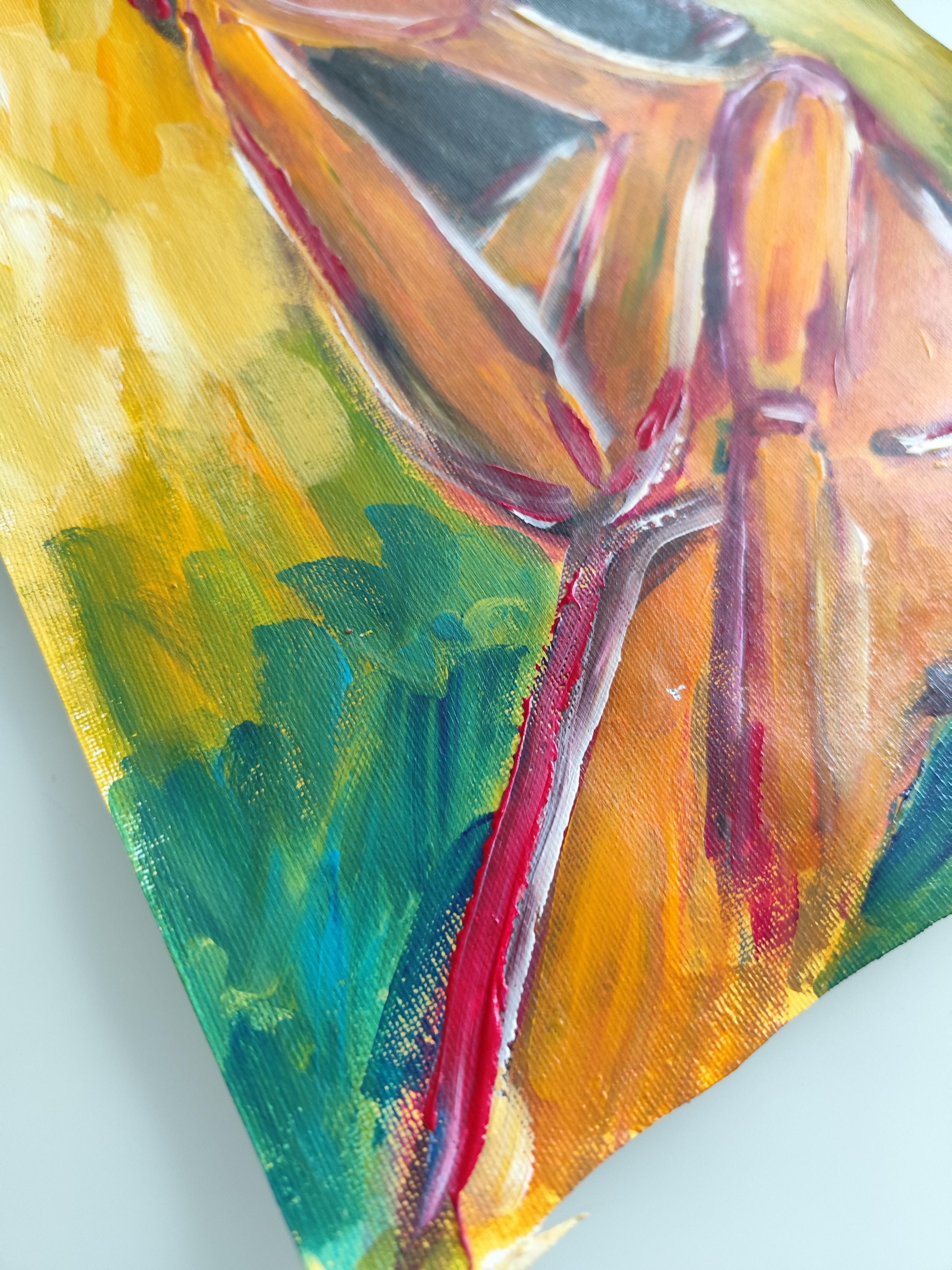 Contemporary abstract  expressionist woman's portrait 