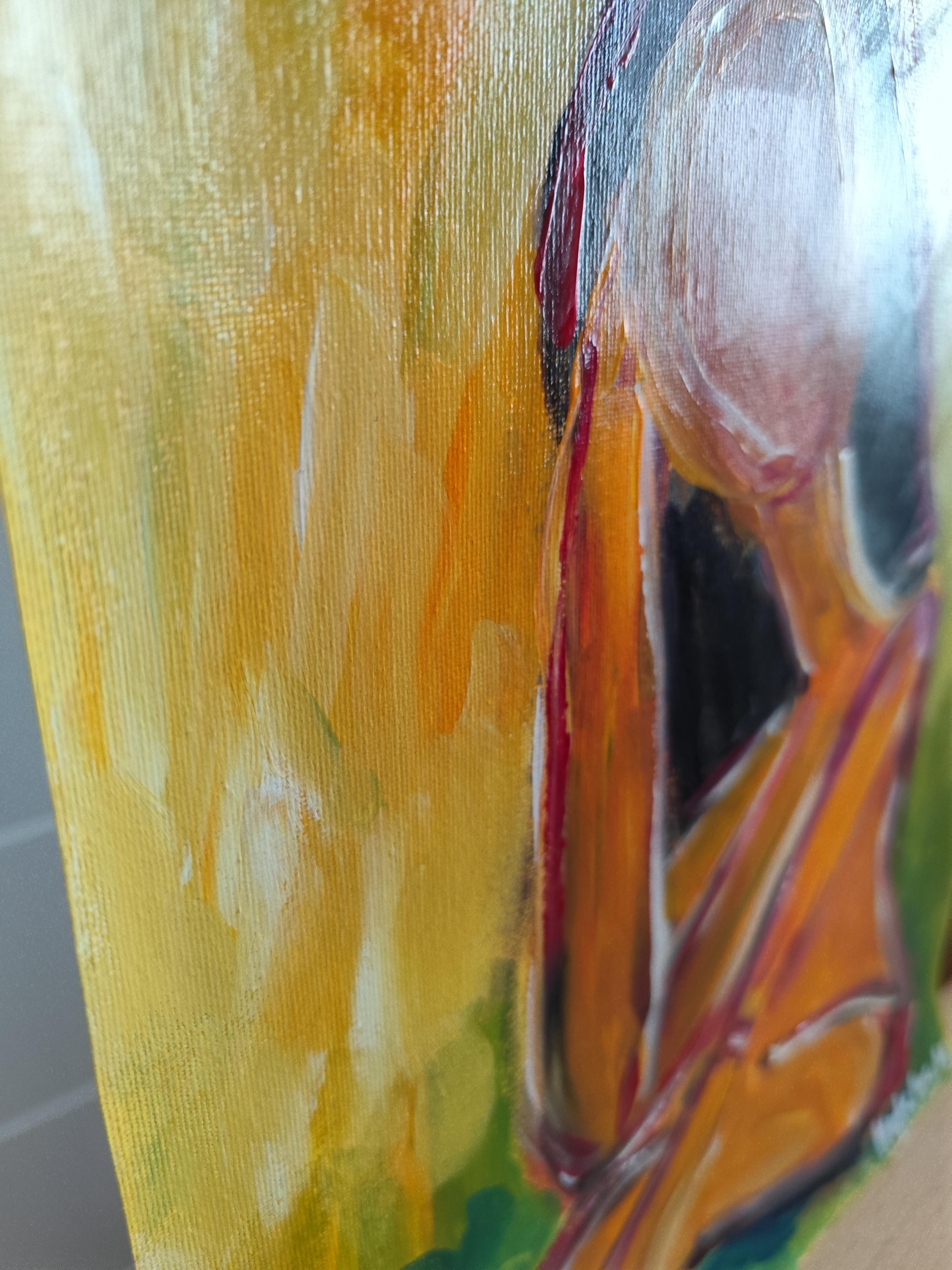 Contemporary abstract  expressionist woman's portrait 