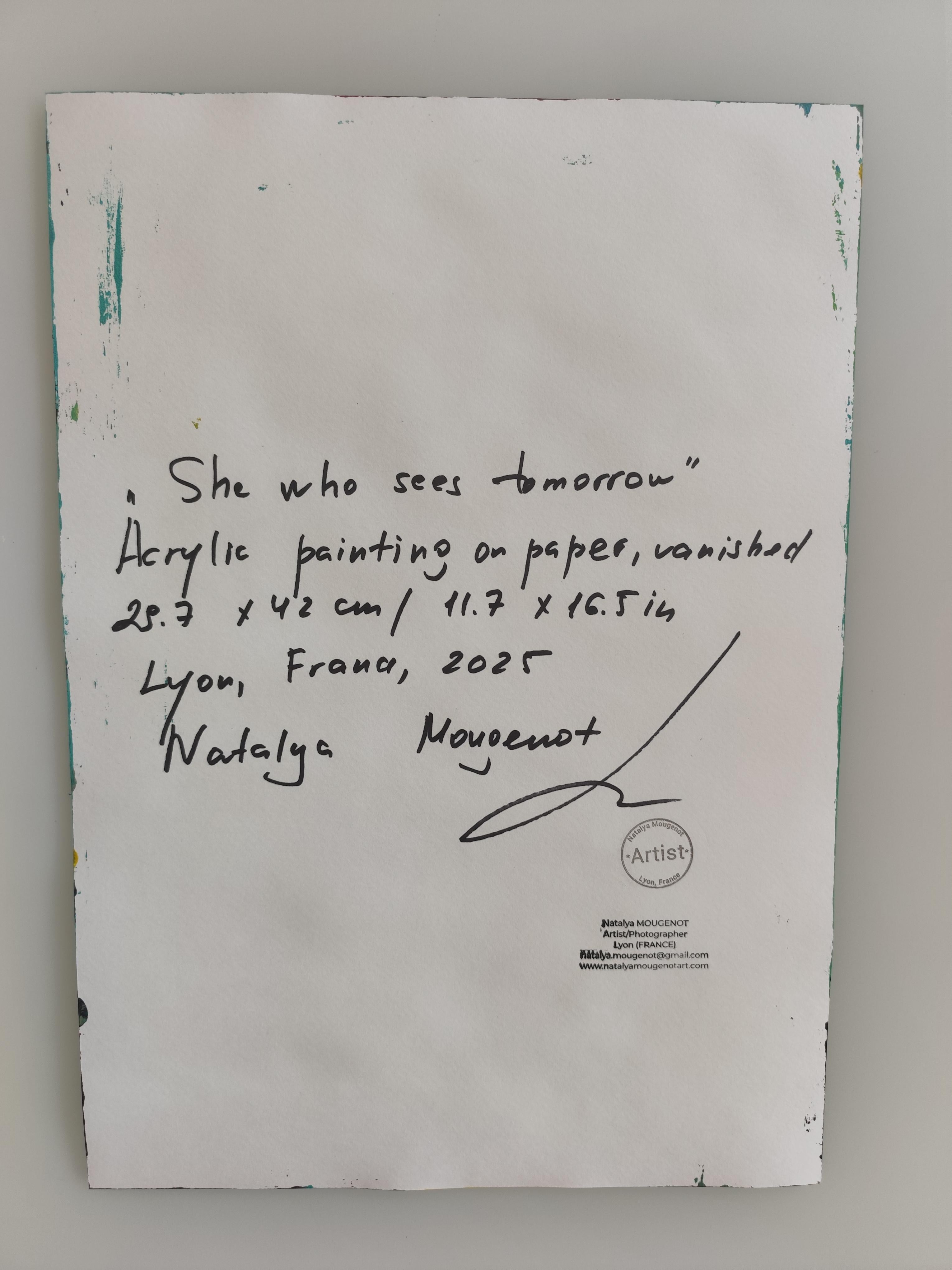 Zeitgenössisches abstraktes expressionistisches Frauenporträt 