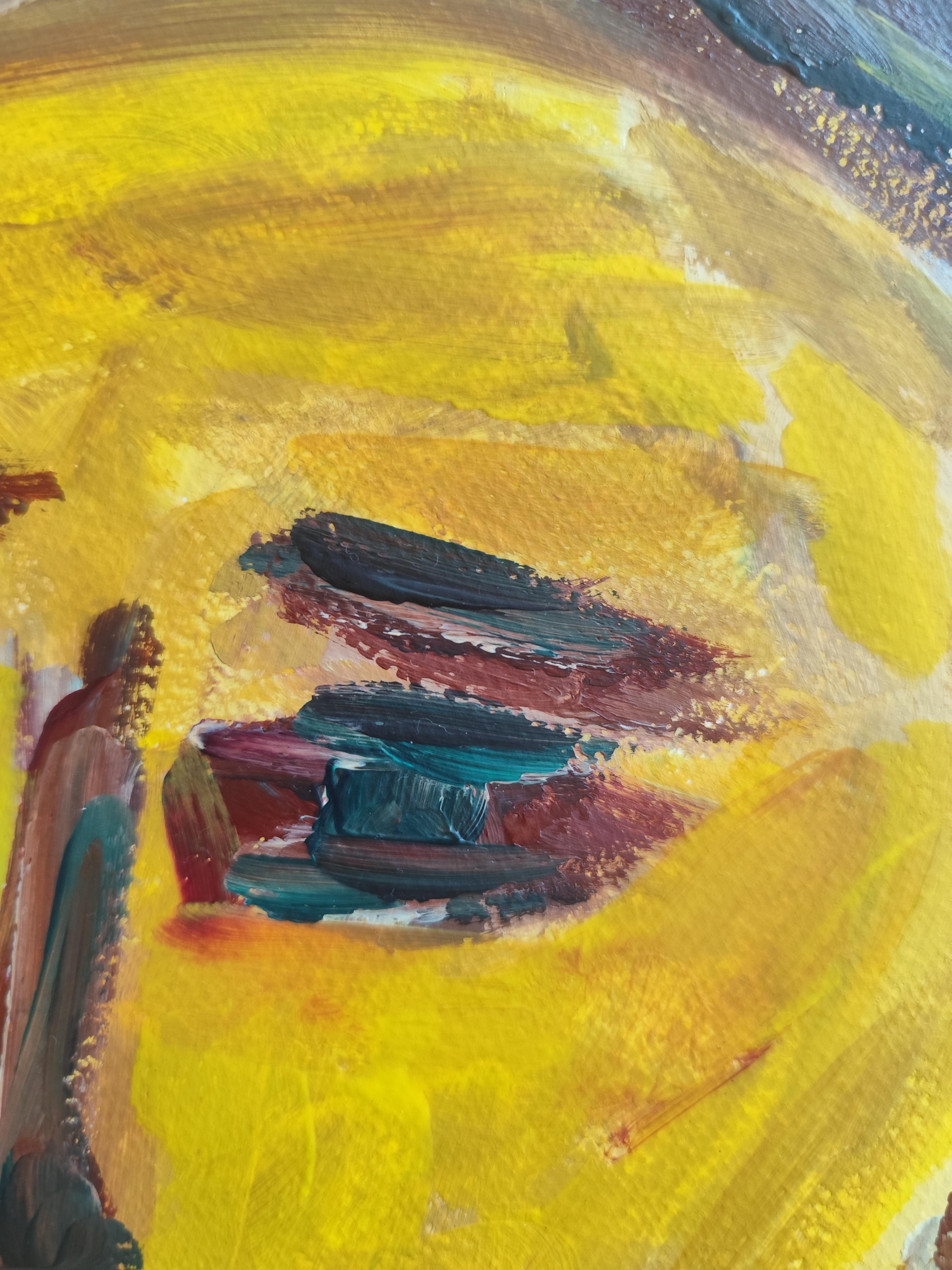 Zeitgenössisches abstraktes expressionistisches Frauenporträt 