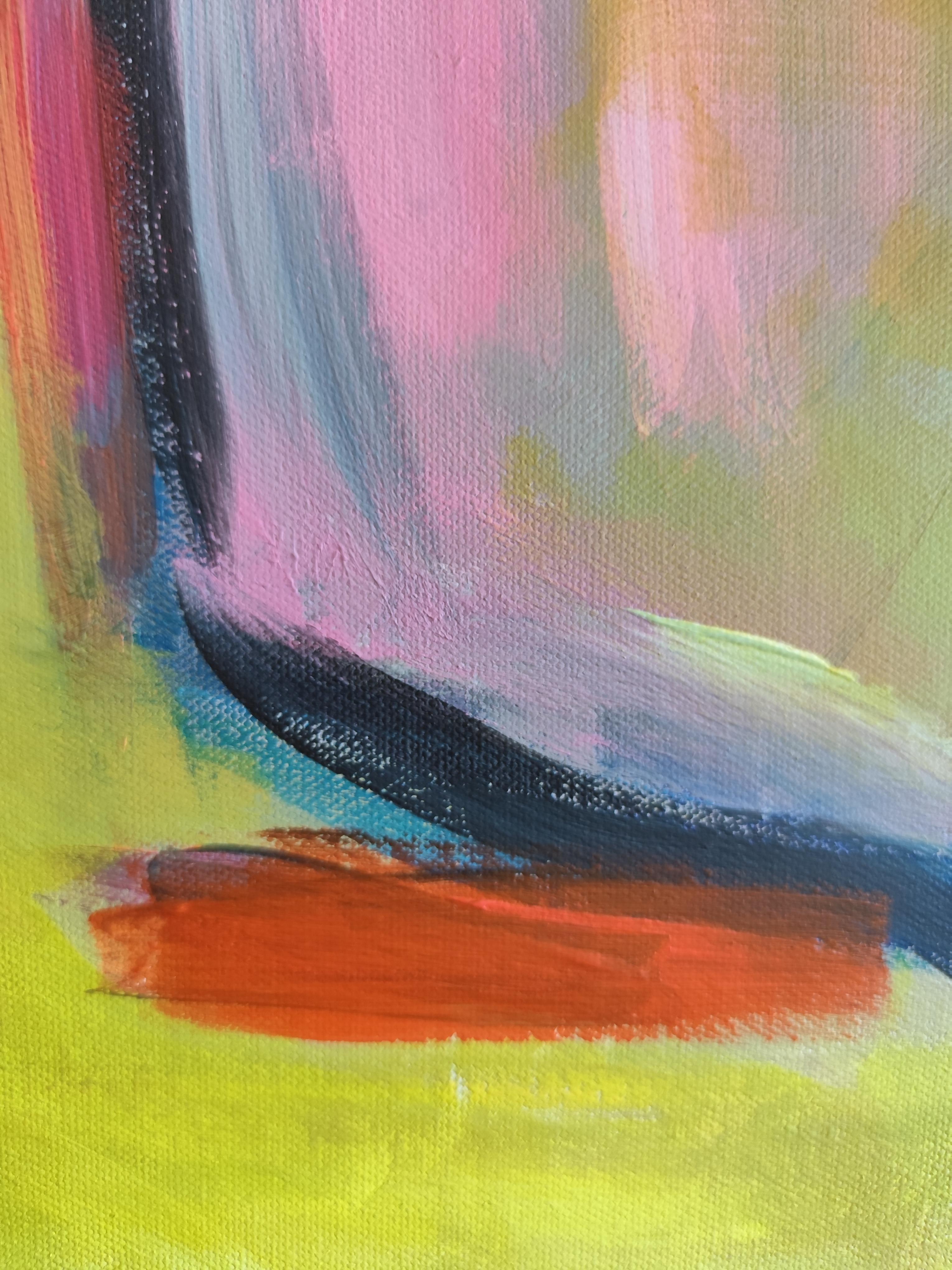 Contemporary abstract expressive expressionist woman's portrait 