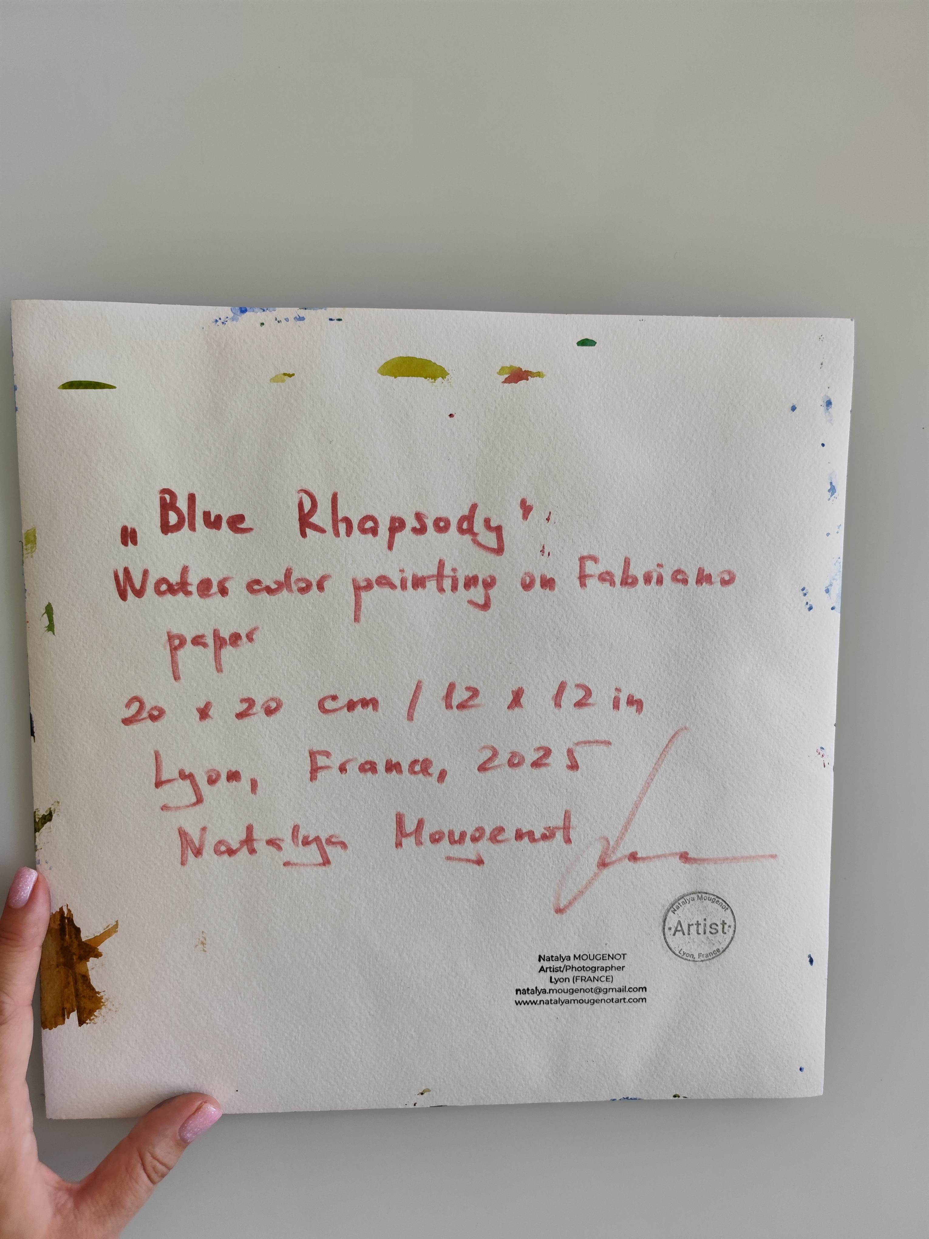 Zeitgenössische abstrakte ausdrucksstarke Aquarellmalerei auf Papier  