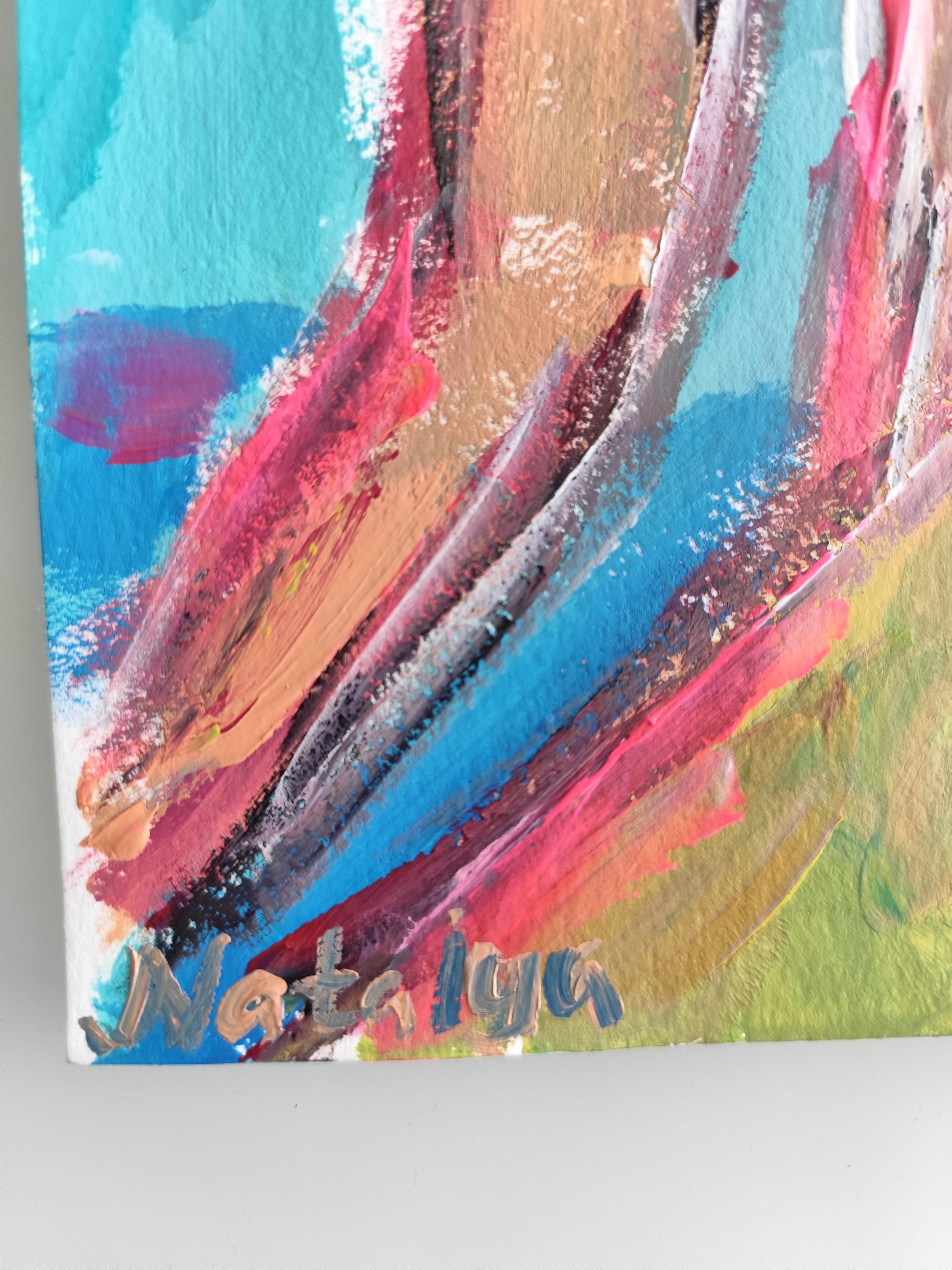 Contemporary abstract expressive woman's figure painting 