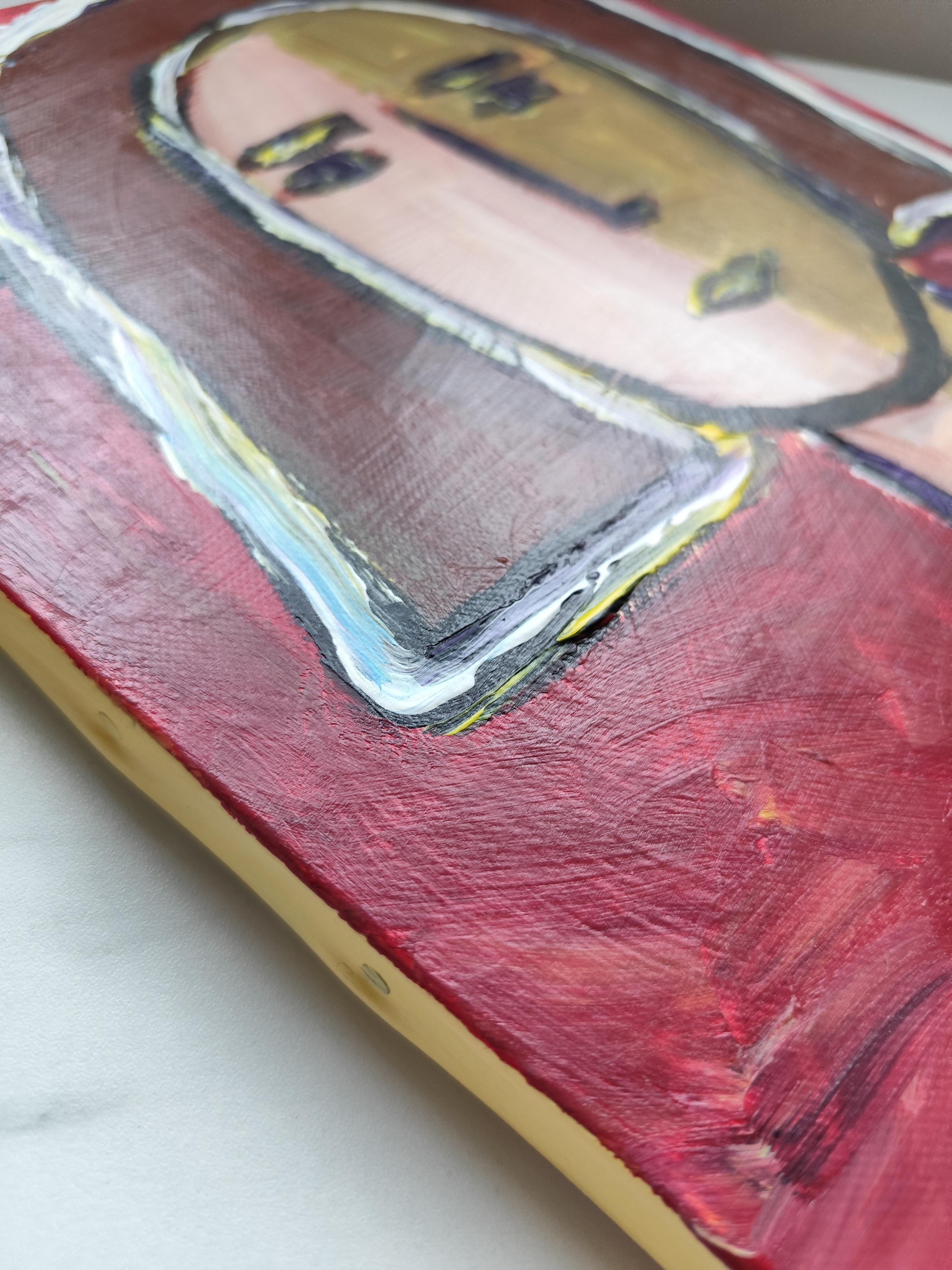 Contemporary Abstract Figurative Painting  of woman's portrait 