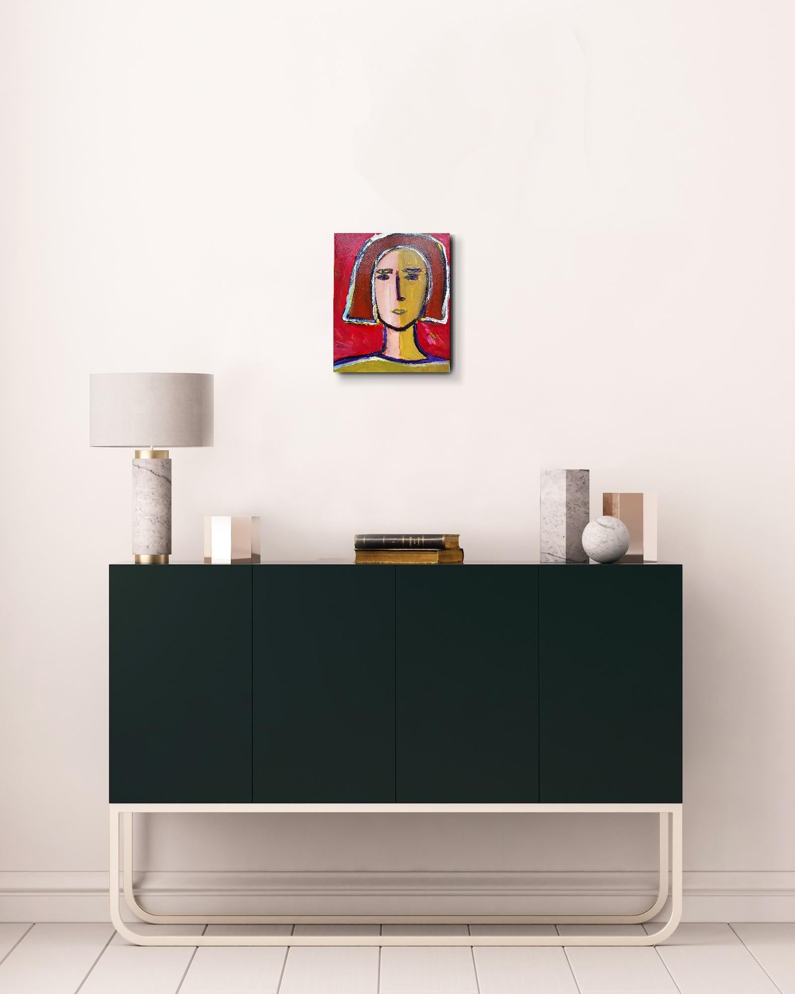 Contemporary Abstract Figurative Painting  of woman's portrait 