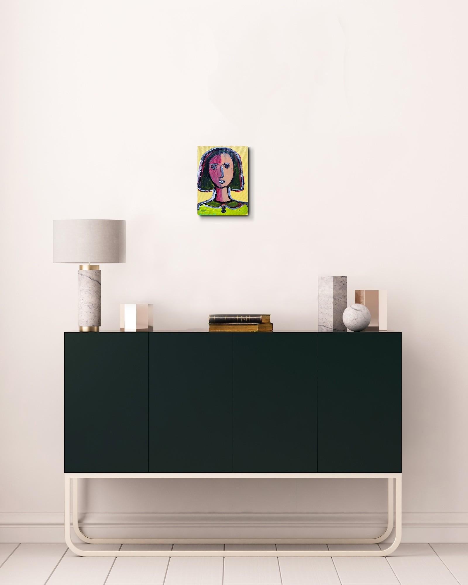 Contemporary Abstract Figurative Painting Small Format Art 