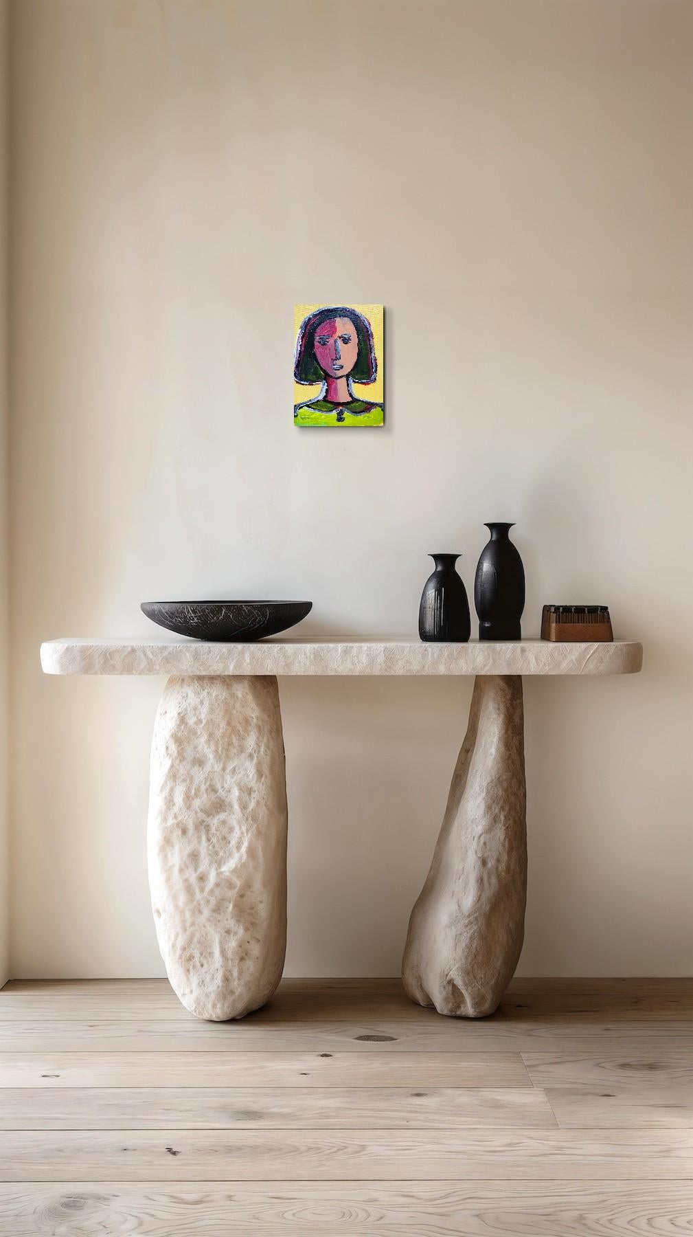 Contemporary Abstract Figurative Painting Small Format Art 