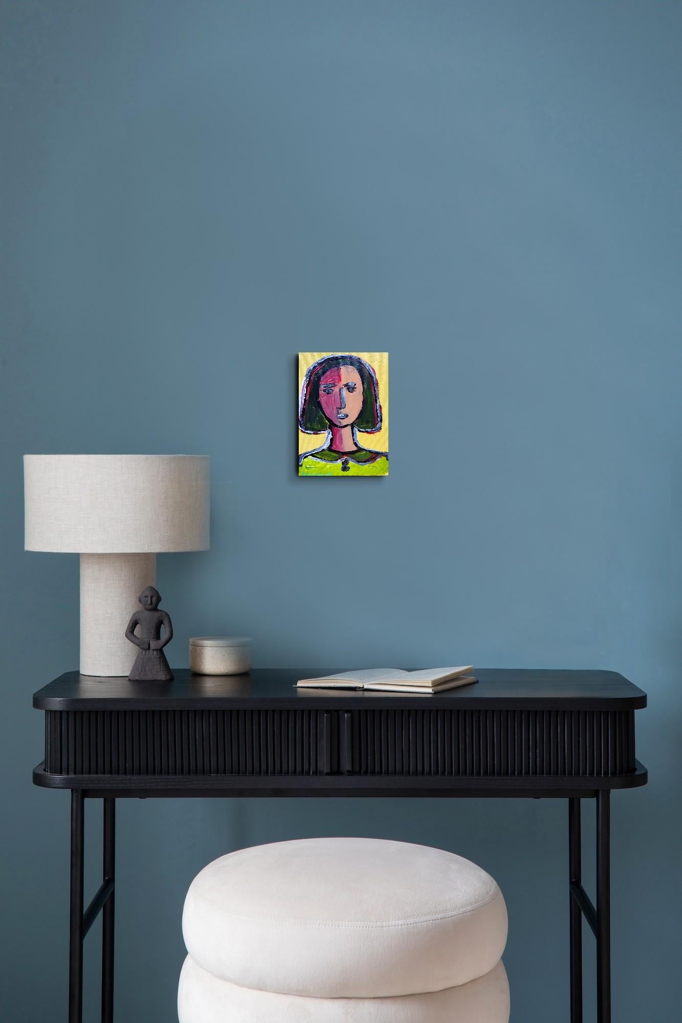 Contemporary Abstract Figurative Painting Small Format Art 