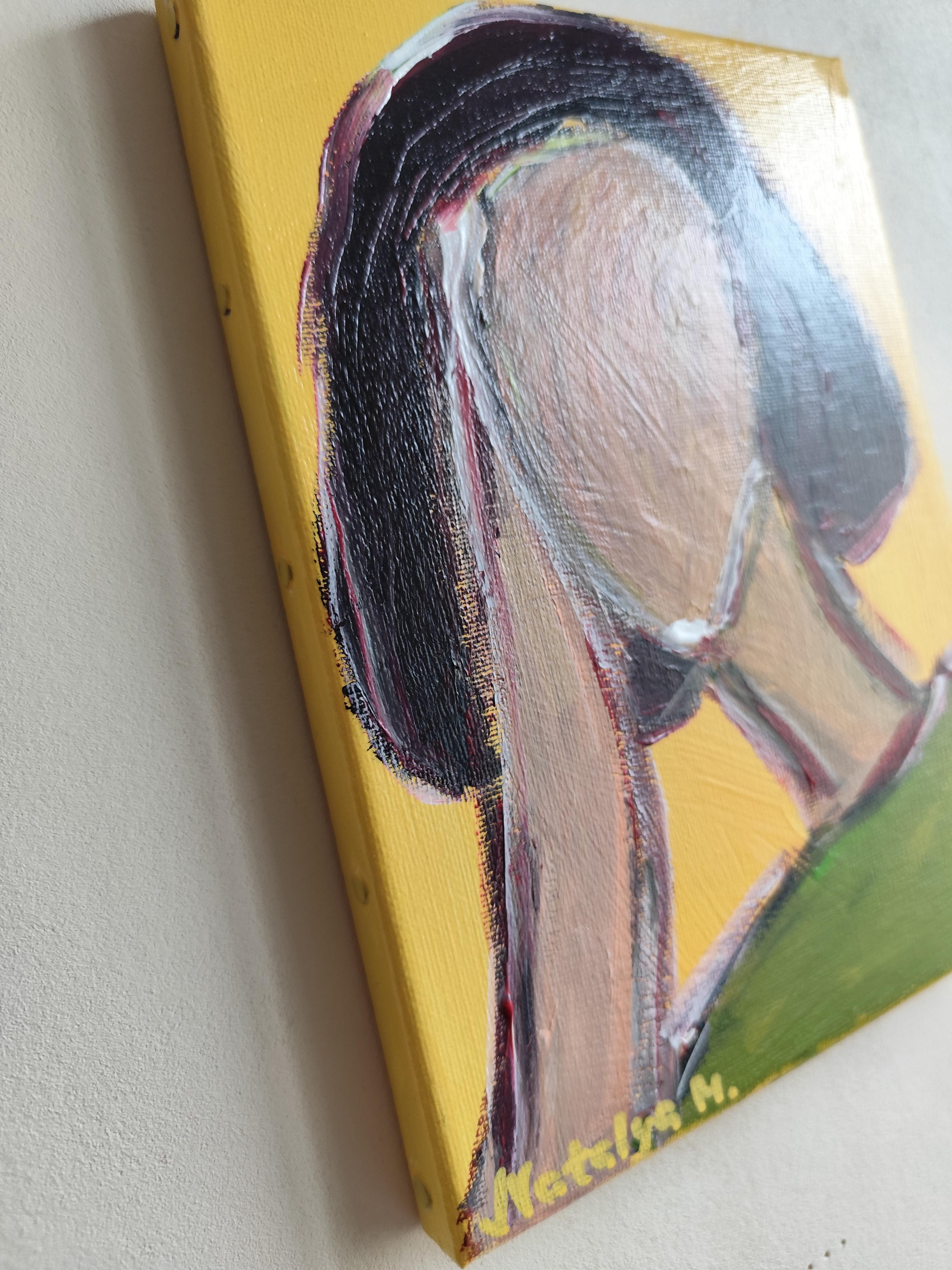 Contemporary Abstract Figurative Painting Small Format Art 