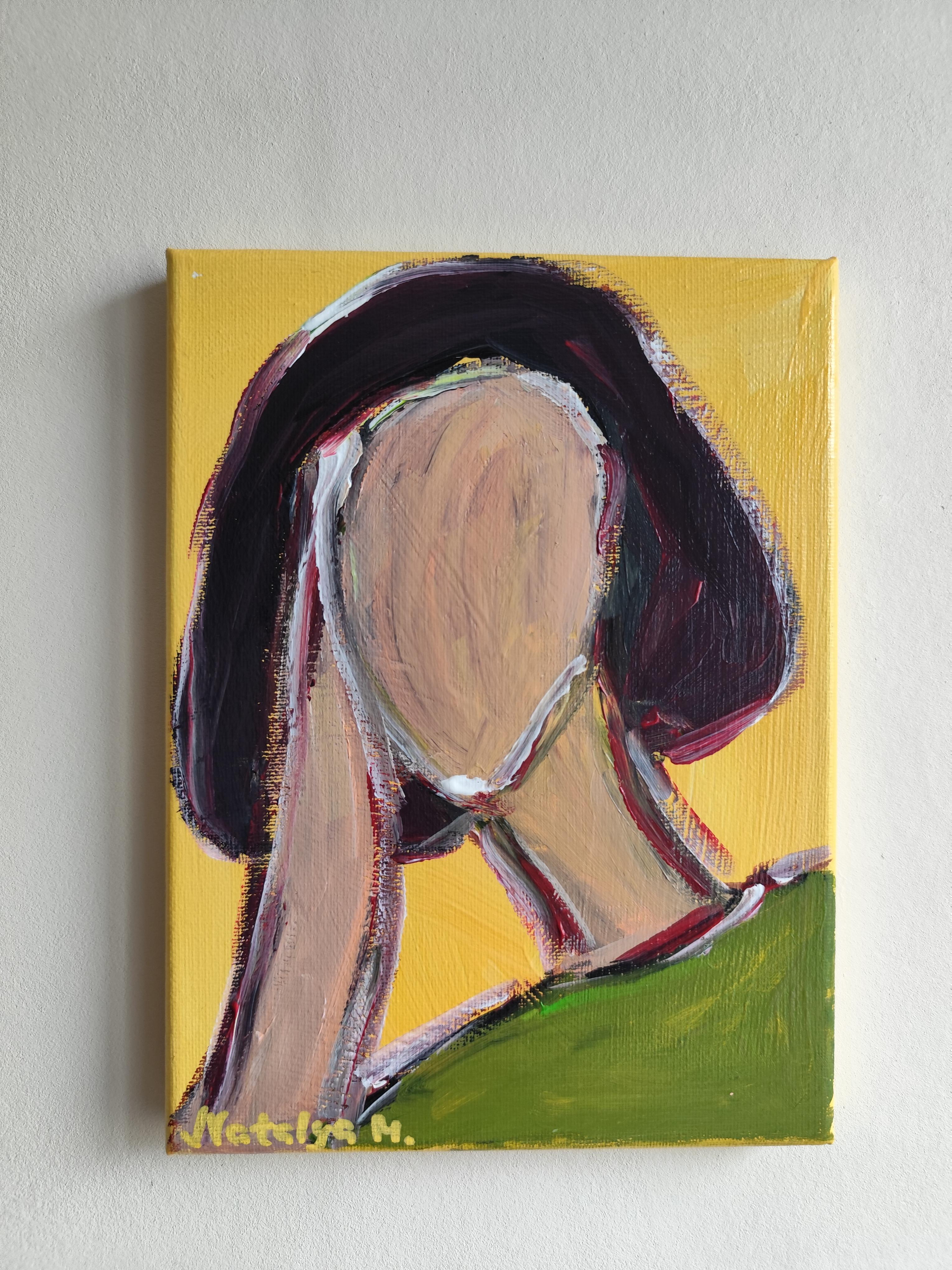 Contemporary Abstract Figurative Painting Small Format Art 