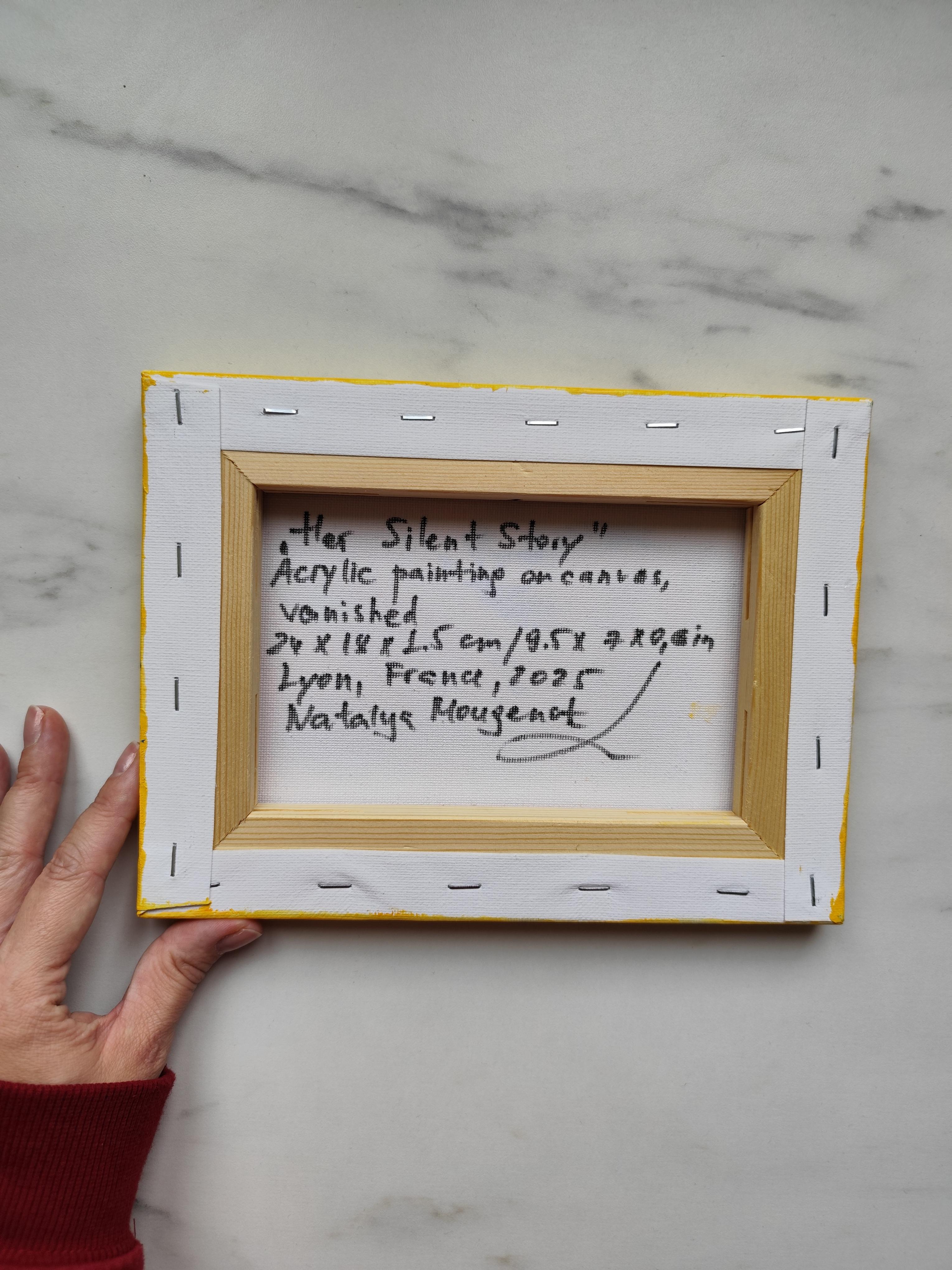 Contemporary Abstract Figurative Painting Small Format Art 