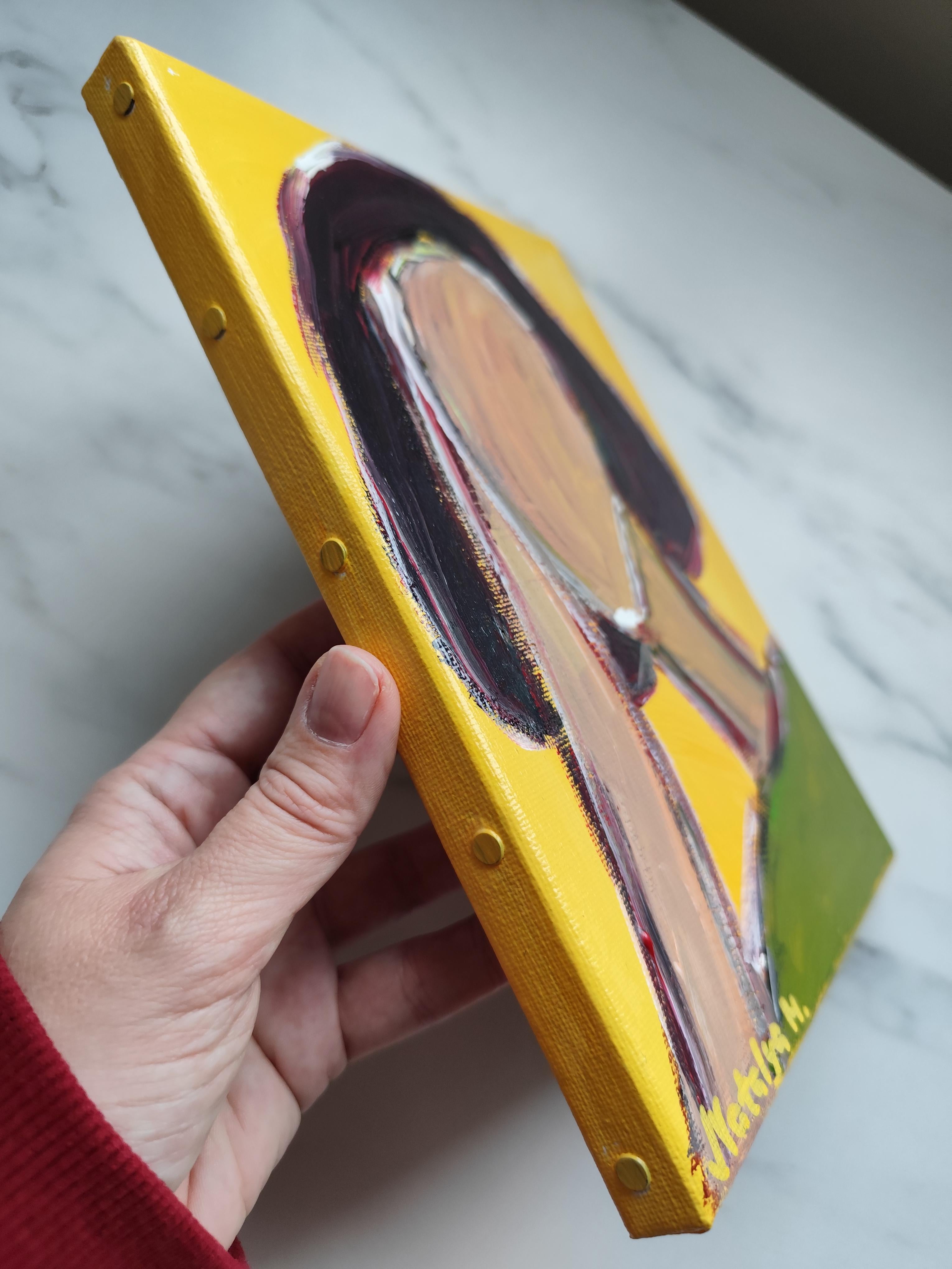 Contemporary Abstract Figurative Painting Small Format Art 