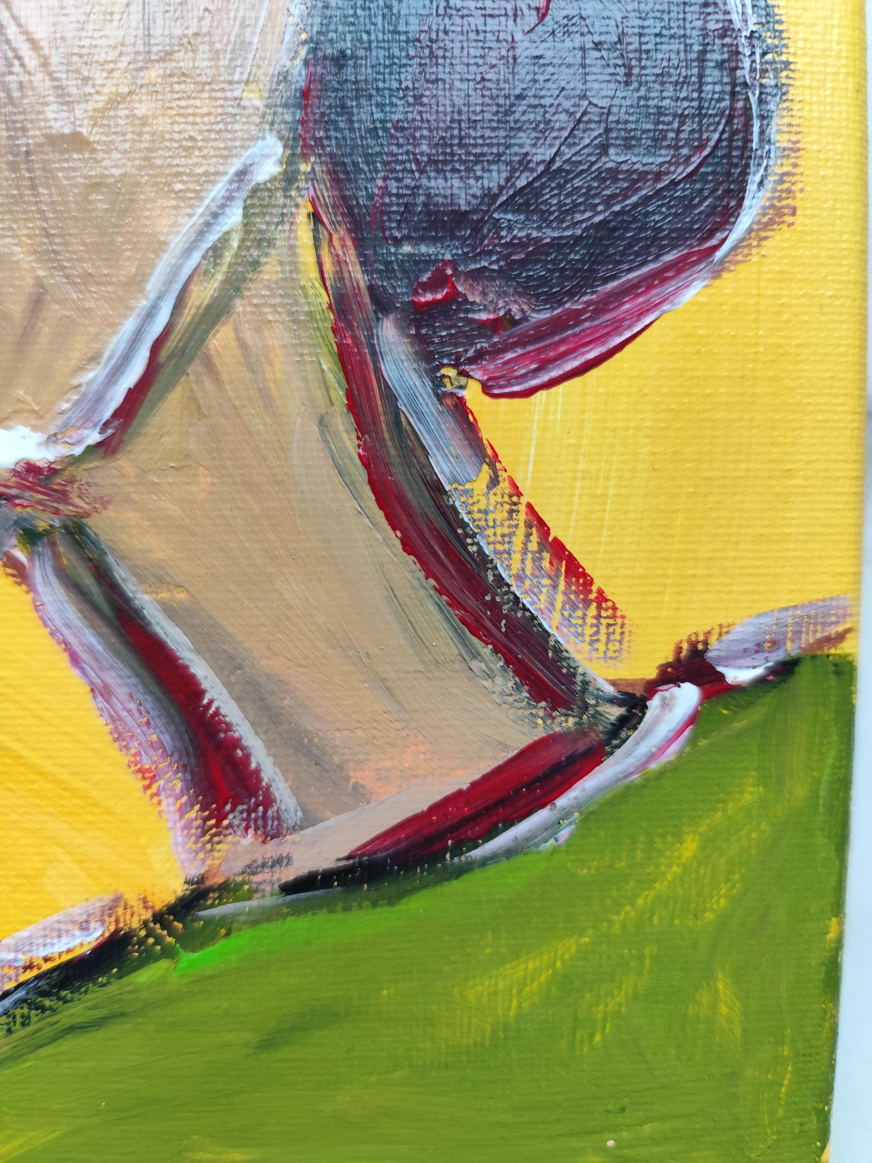 Contemporary Abstract Figurative Painting Small Format Art 