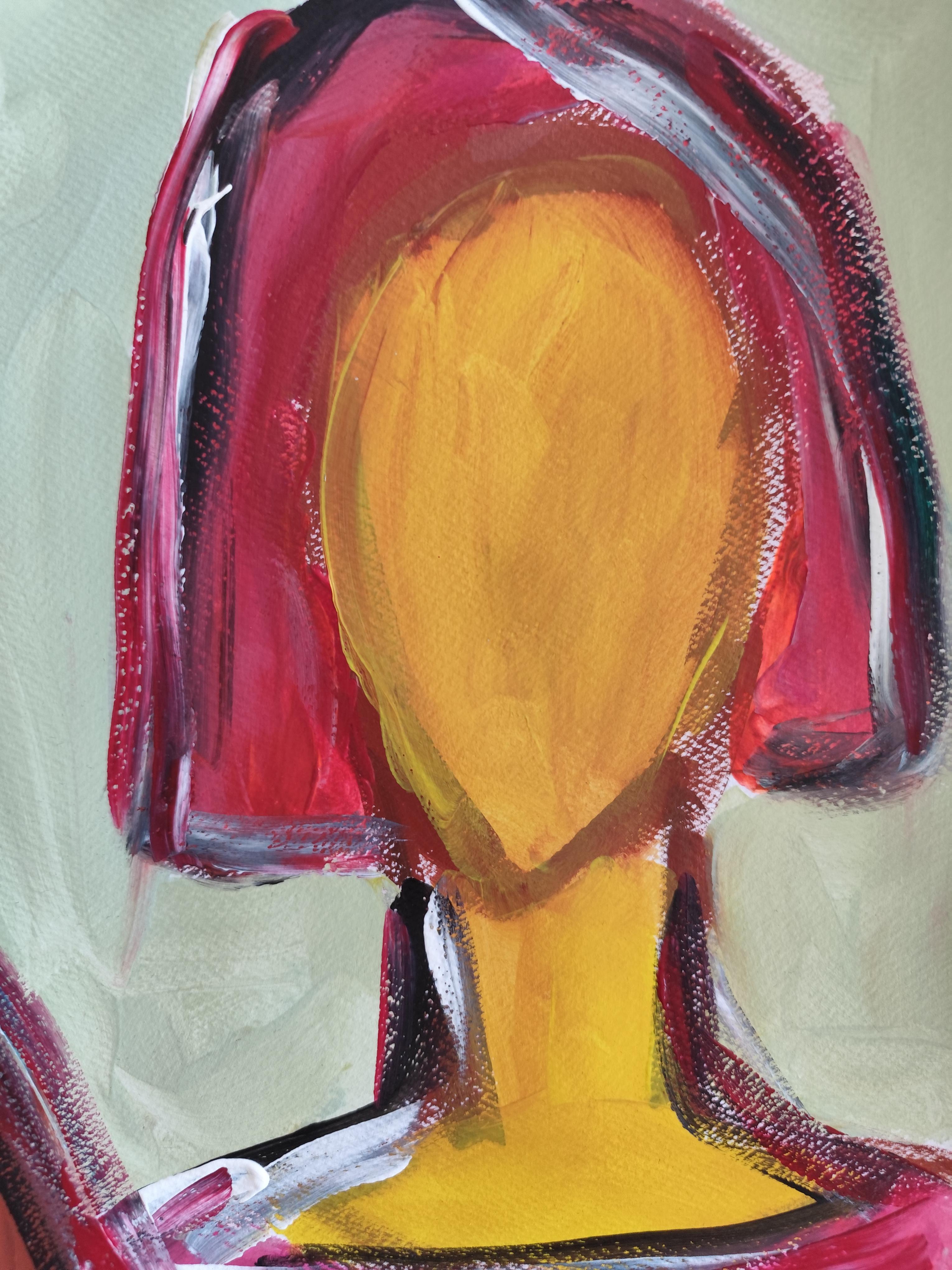 Contemporary abstract figurative portrait of four women 