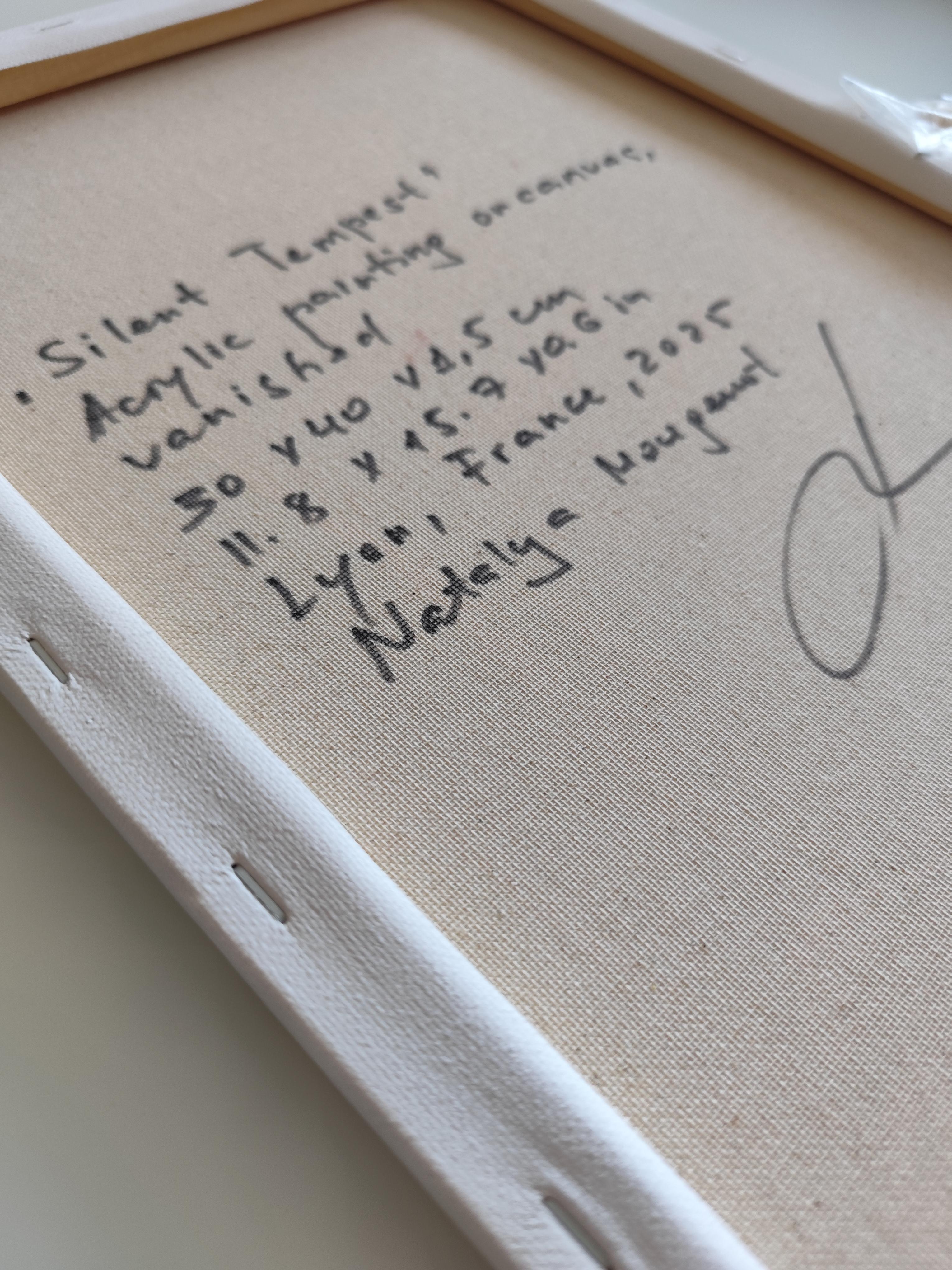 Contemporary abstract figurative woman's portrait on canvas 