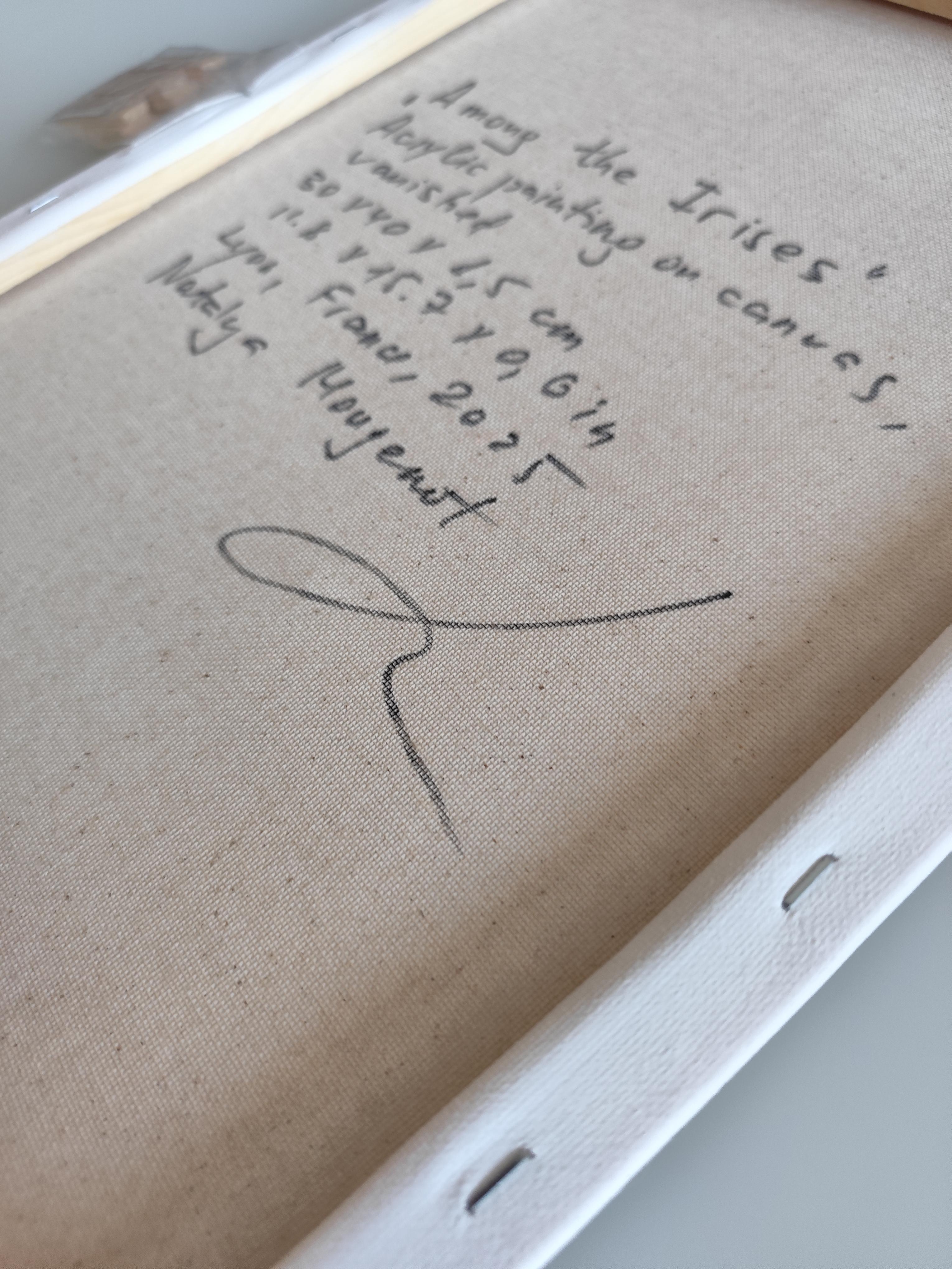 Zeitgenössisches abstraktes Blumengemälde inspiriert von Van Gogh 