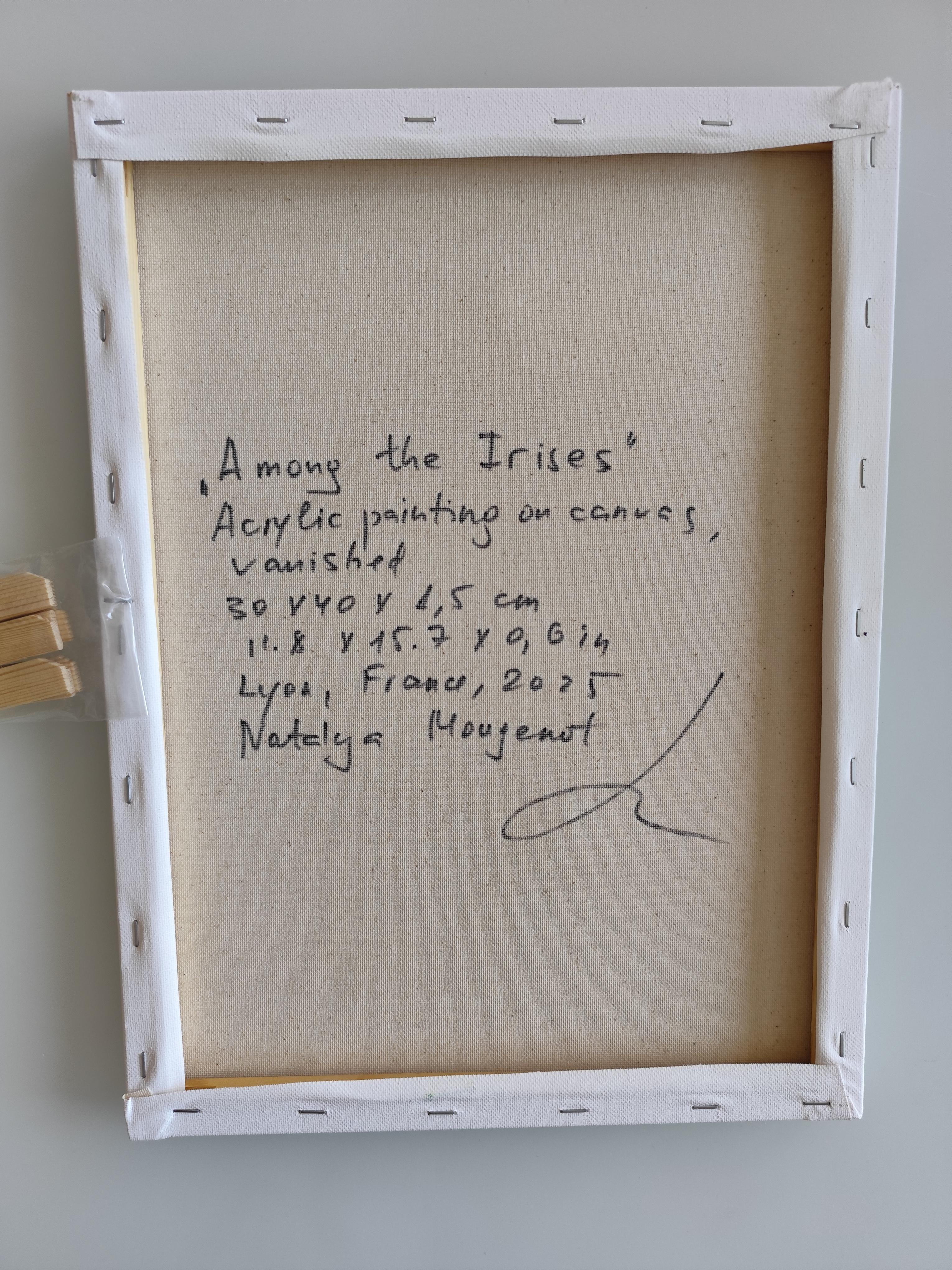 Zeitgenössisches abstraktes Blumengemälde inspiriert von Van Gogh 