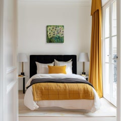 Contemporary abstract Impressionist floral oil painting "Spring camomile field"