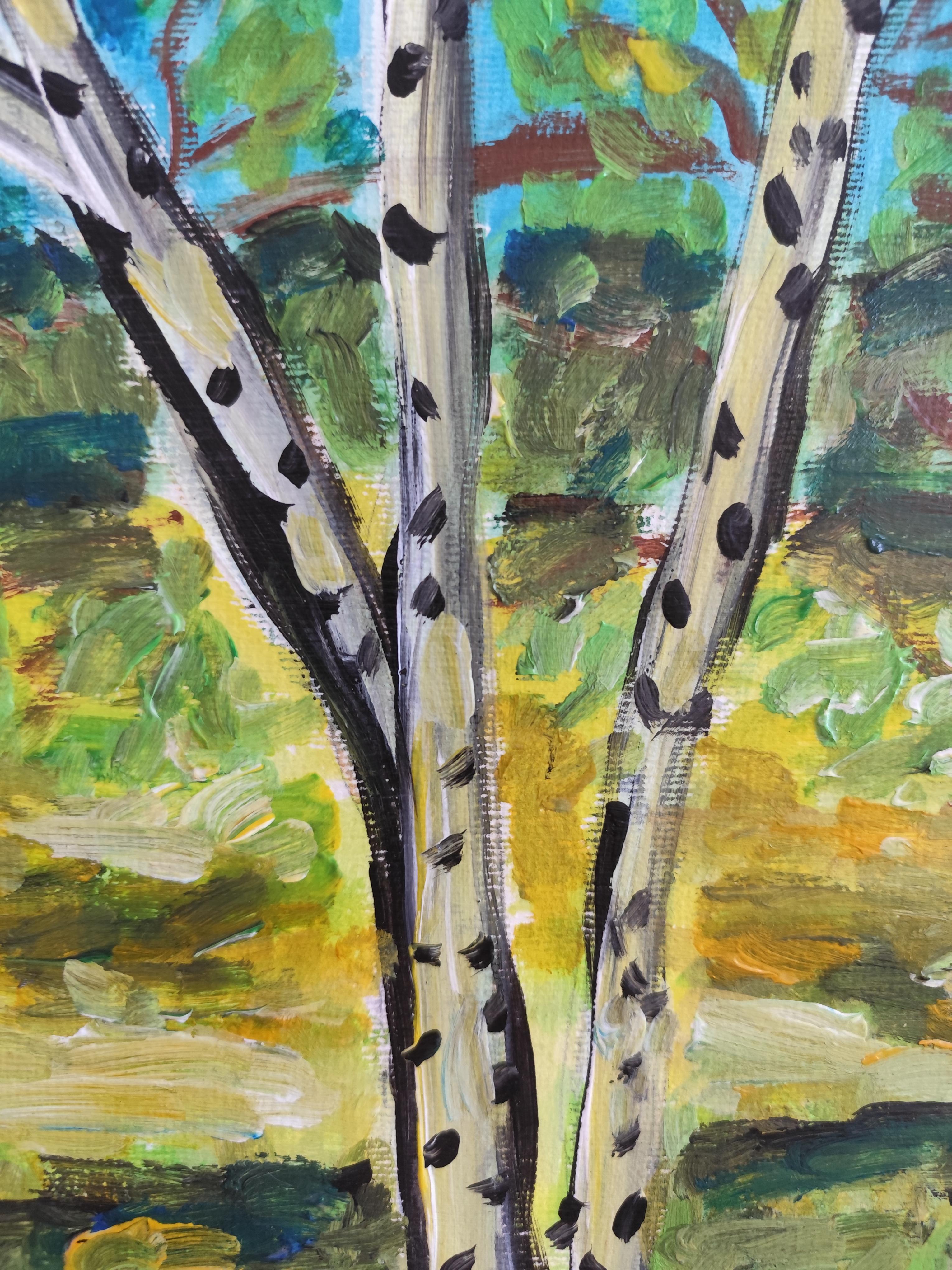 Zeitgenössisches abstraktes impressionistisches Nature-Acrylbild 