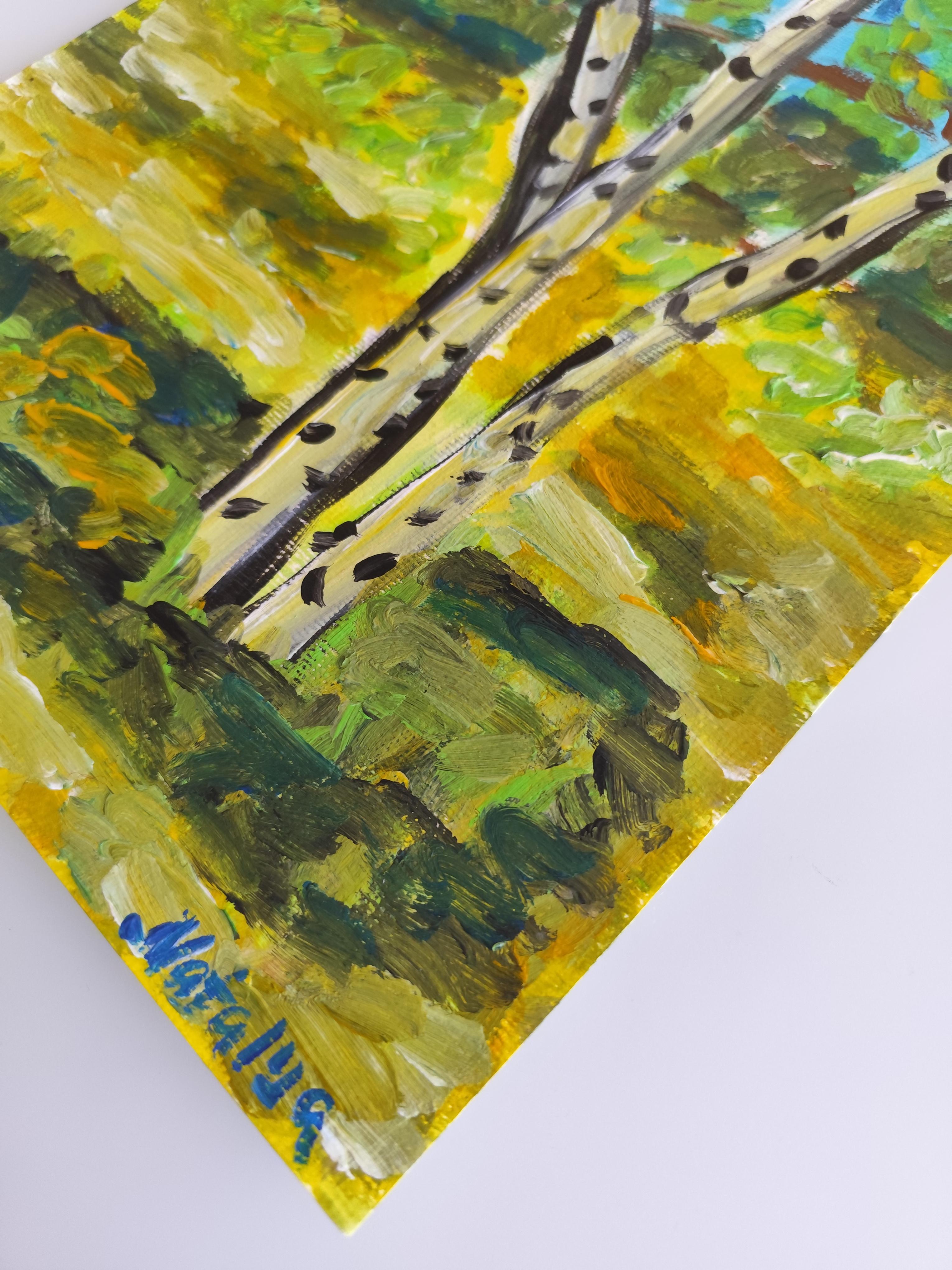 Zeitgenössisches abstraktes impressionistisches Nature-Acrylbild 