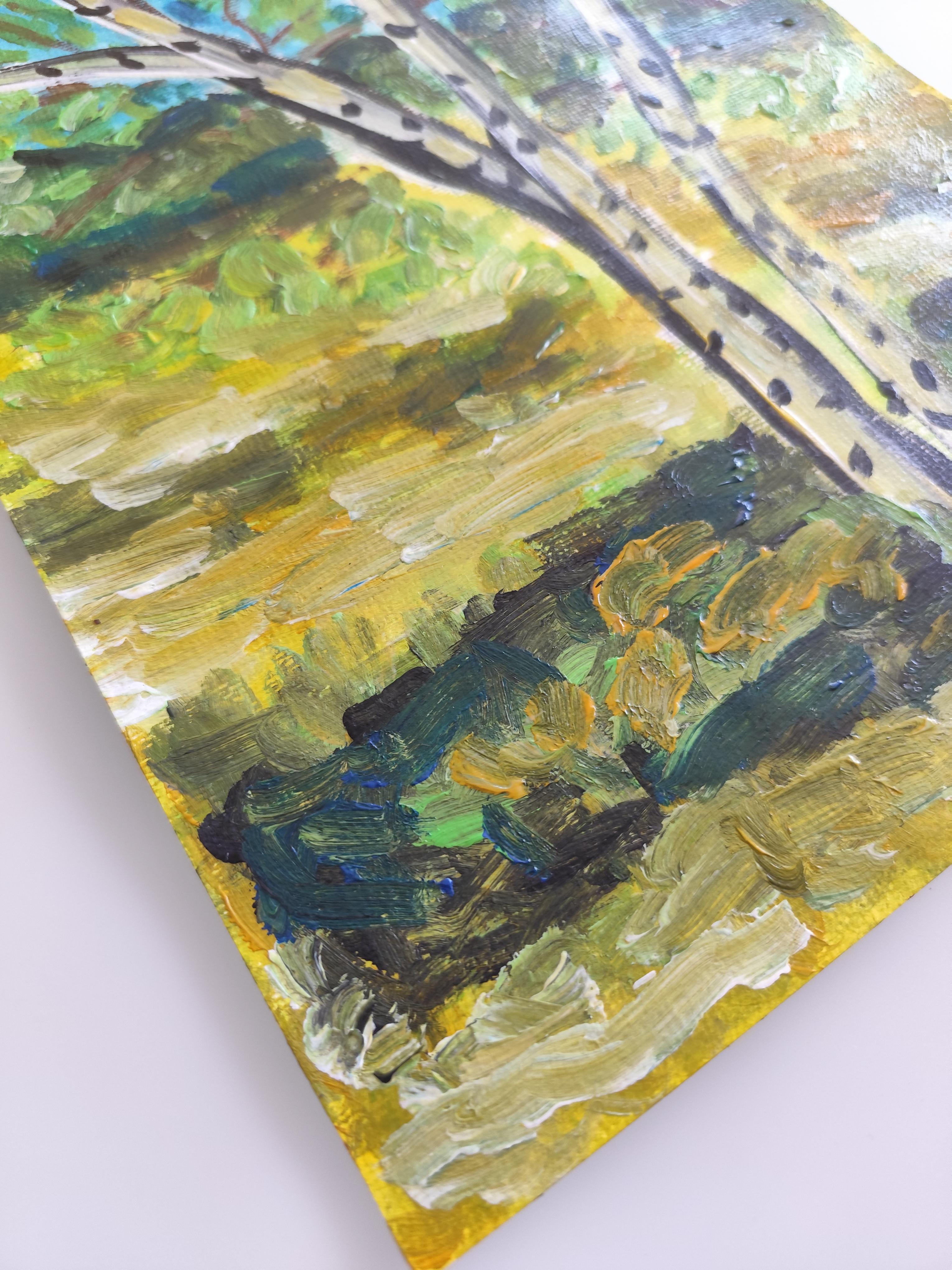 Zeitgenössisches abstraktes impressionistisches Nature-Acrylbild 