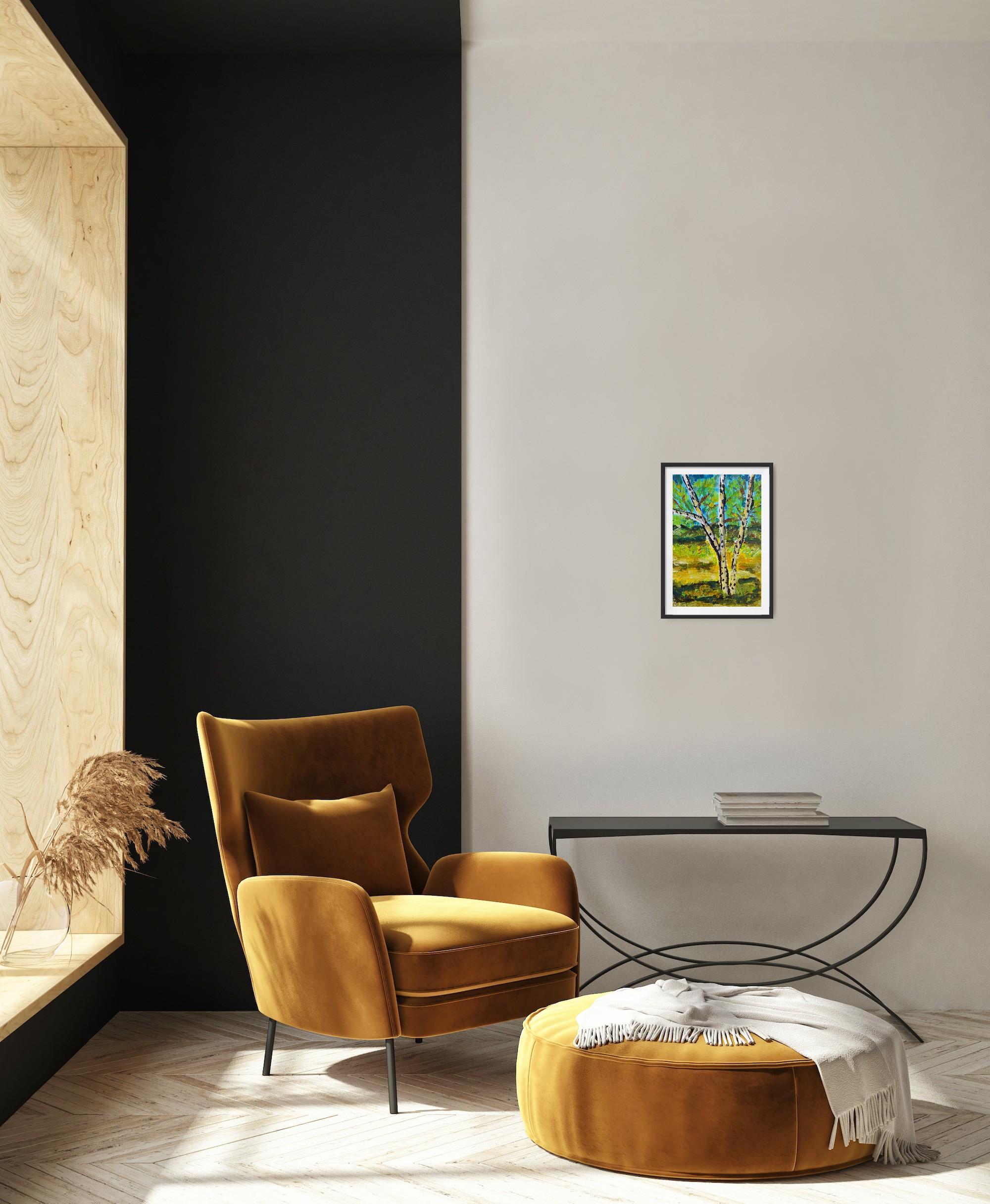 Dieses zeitgenössische impressionistische Landschaftsgemälde mit dem Titel 