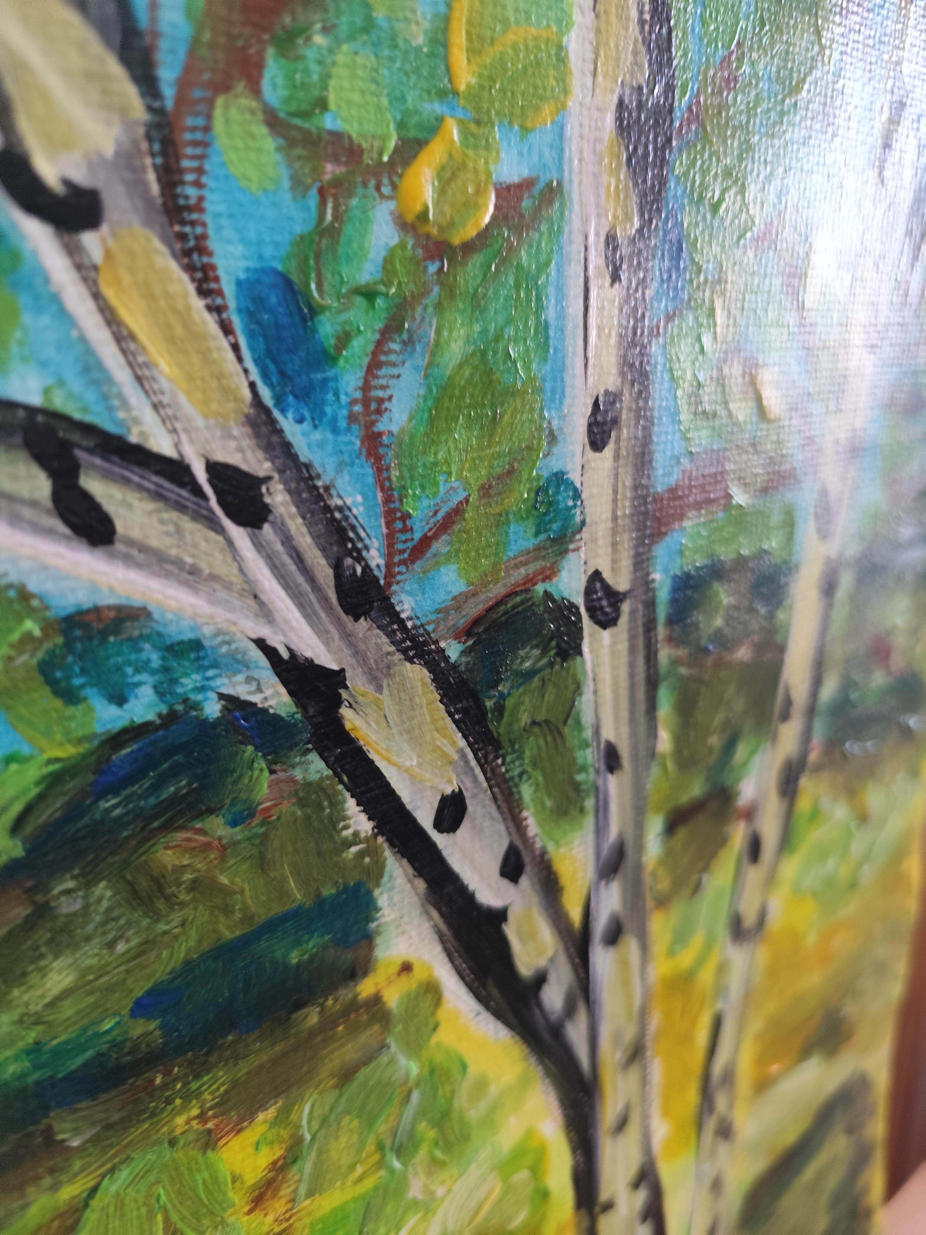 Zeitgenössisches abstraktes impressionistisches Nature-Acrylbild 