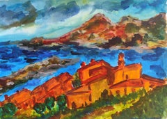 Contemporary abstract impressionist nature painting "Quiet morning in Provence"