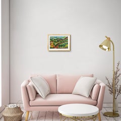 Quadro astratto contemporaneo di natura impressionista "Il blu sopra la Provenza".