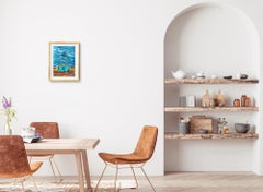 Peinture impressionniste abstraite contemporaine de deux femmes "Horizon partagé".