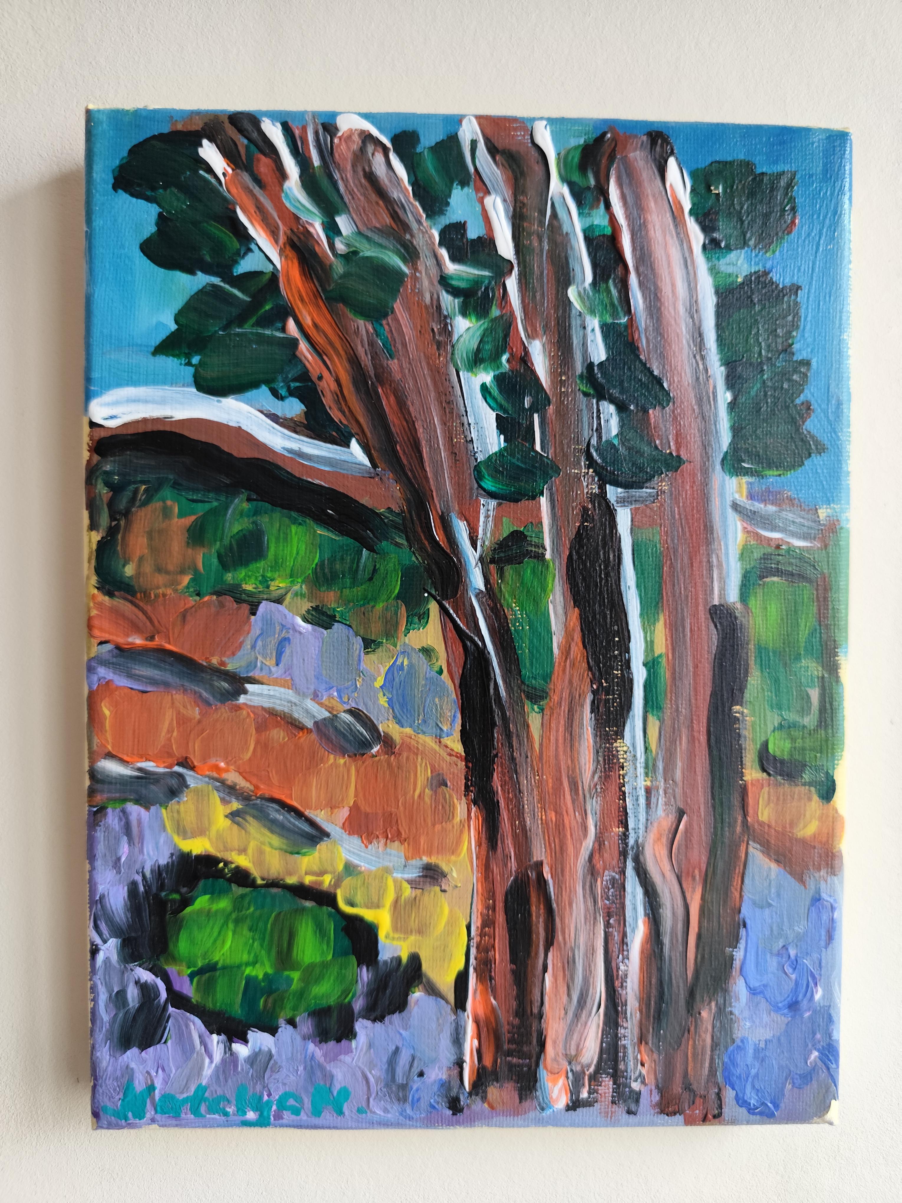 Contemporary Abstract Impressionist Painting Small Format Art 