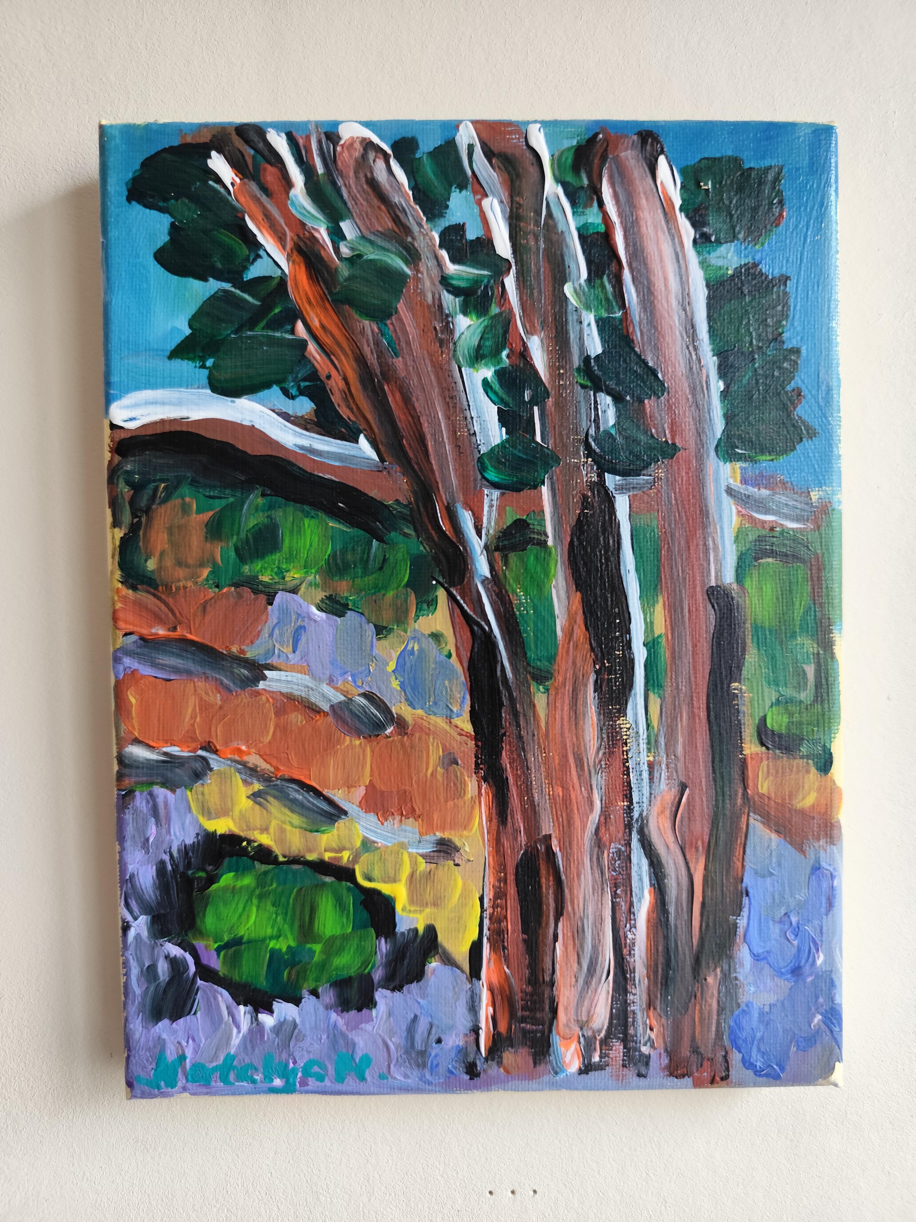 Contemporary Abstract Impressionist Painting Small Format Art 