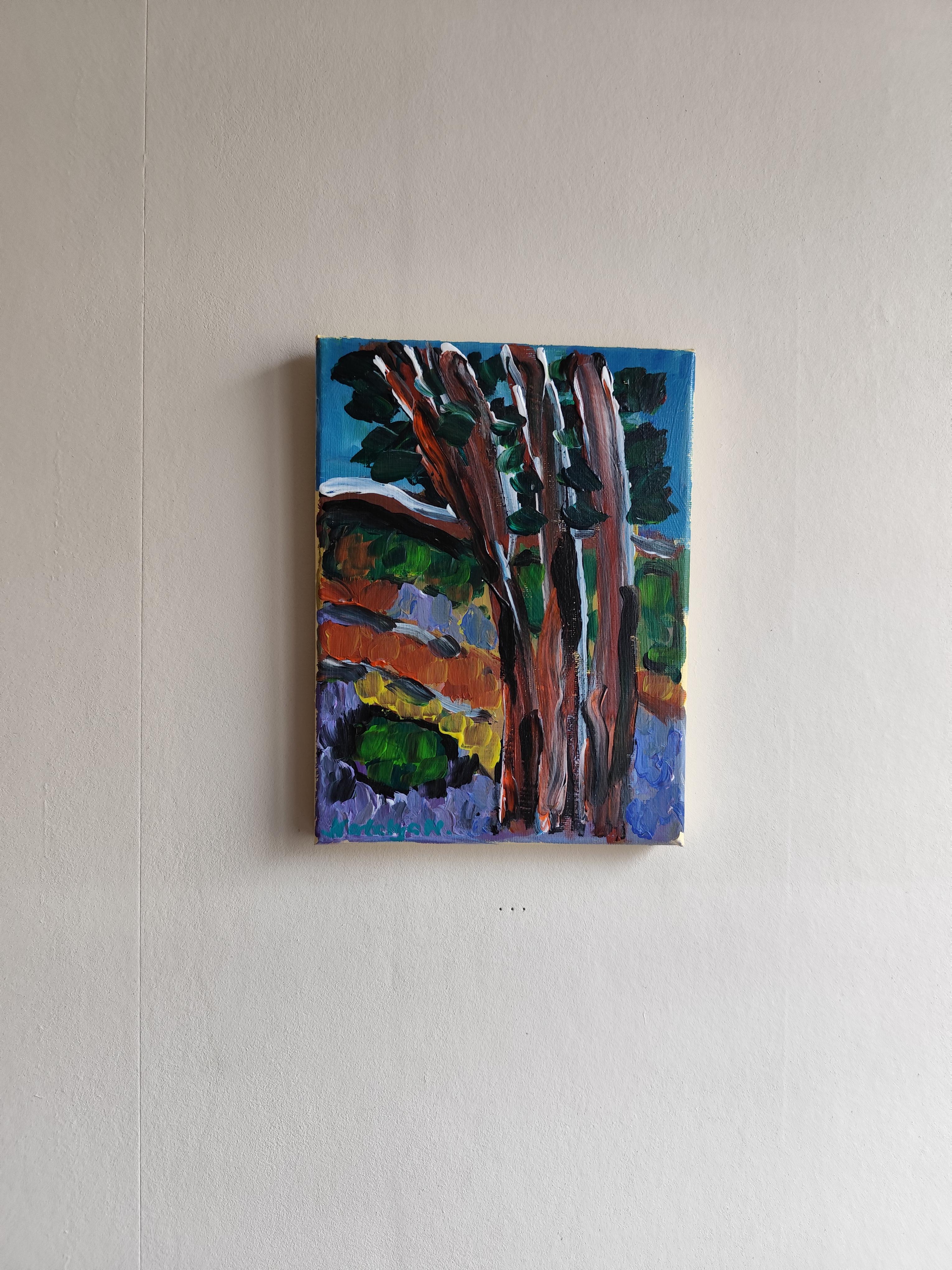 Contemporary Abstract Impressionist Painting Small Format Art 