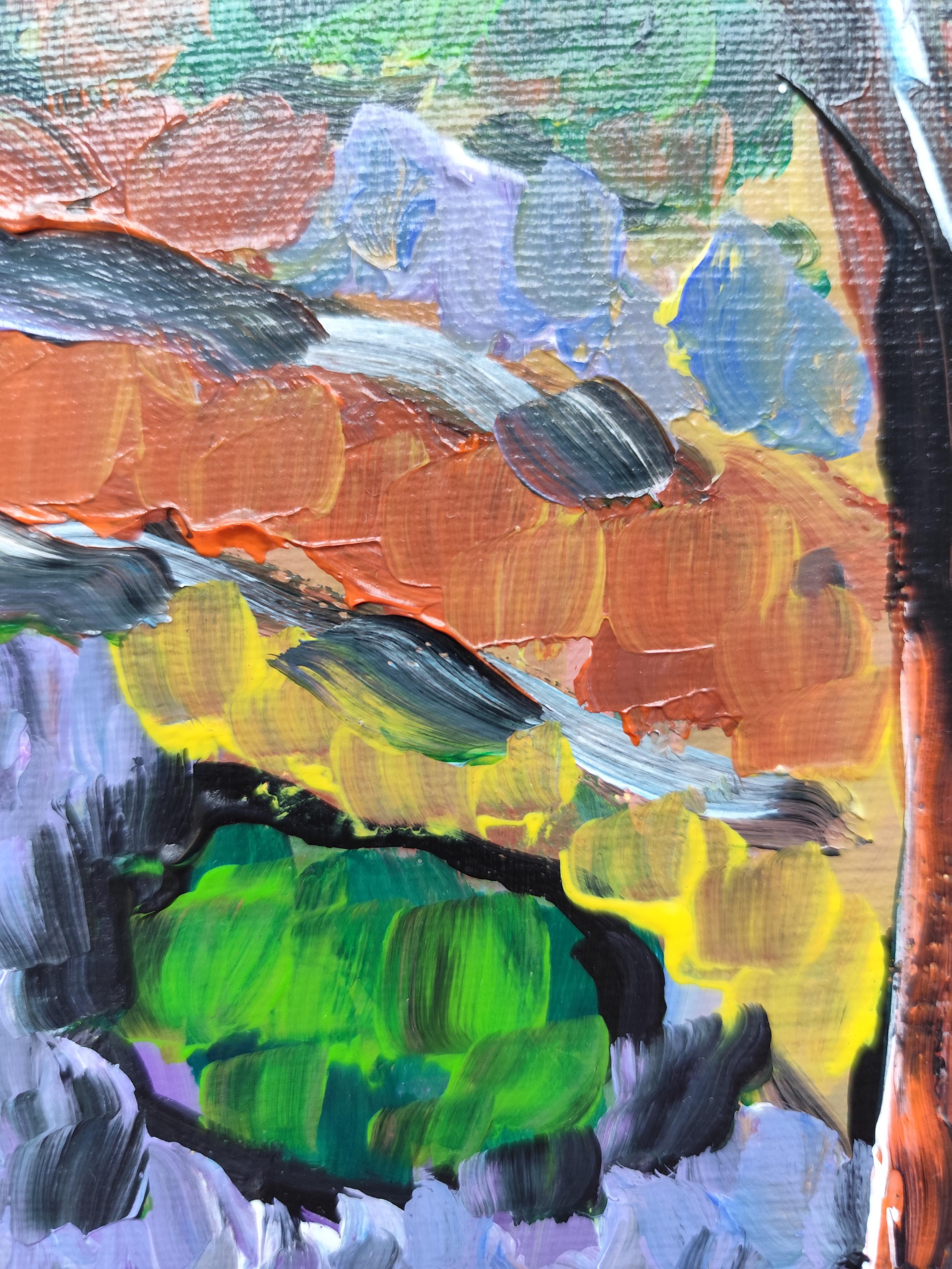 Contemporary Abstract Impressionist Painting Small Format Art 