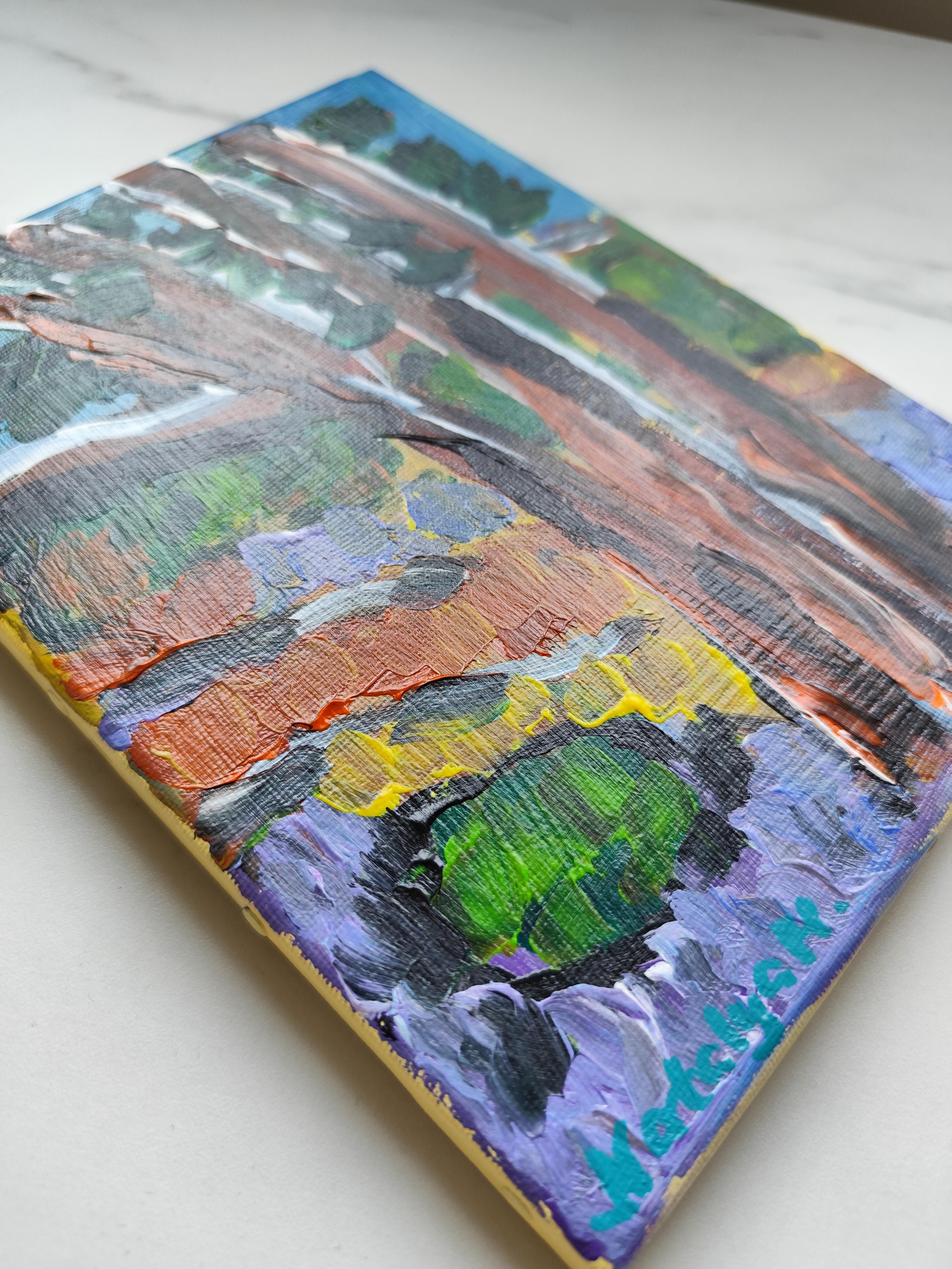 Contemporary Abstract Impressionist Painting Small Format Art 