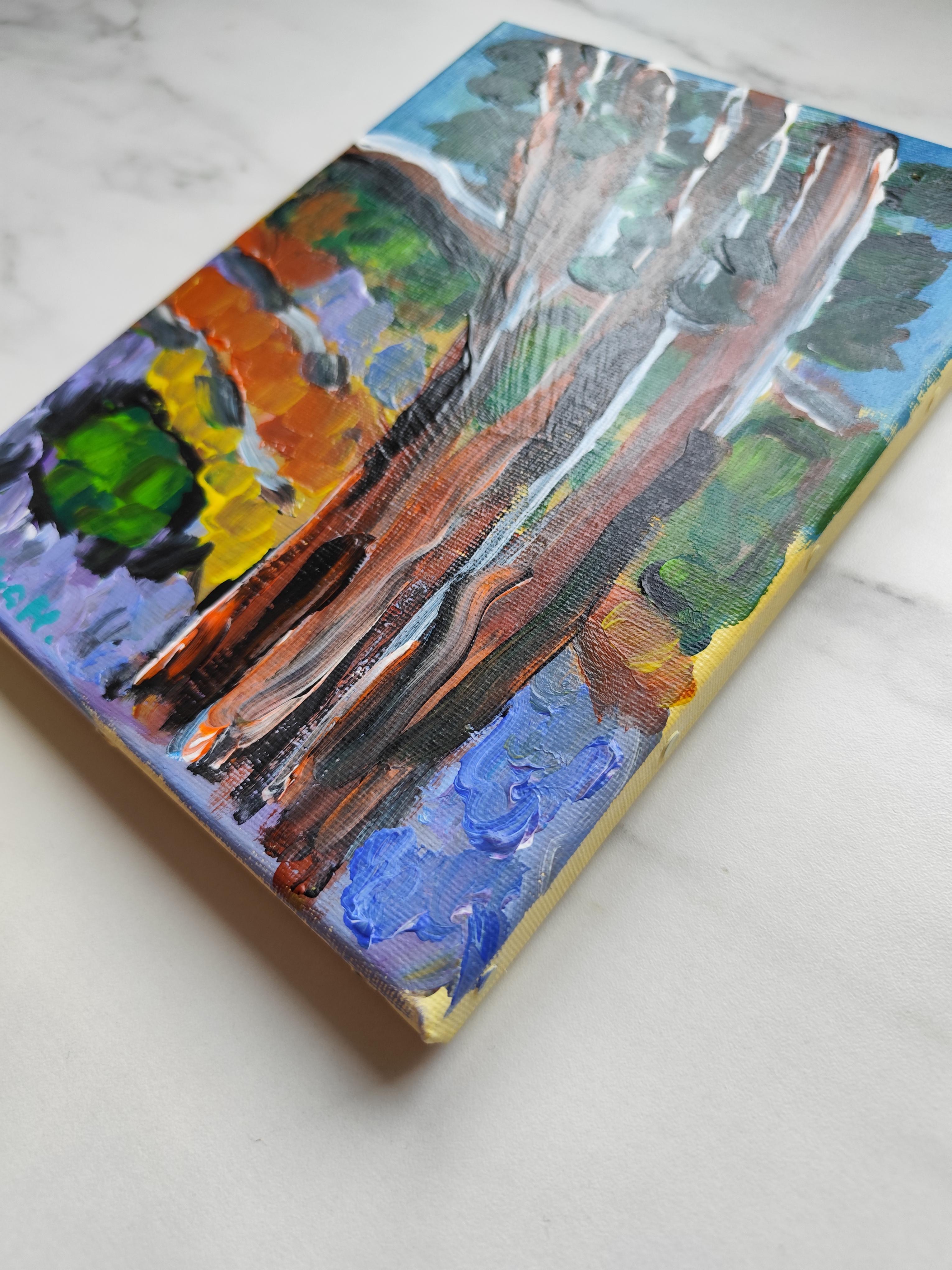 Contemporary Abstract Impressionist Painting Small Format Art 