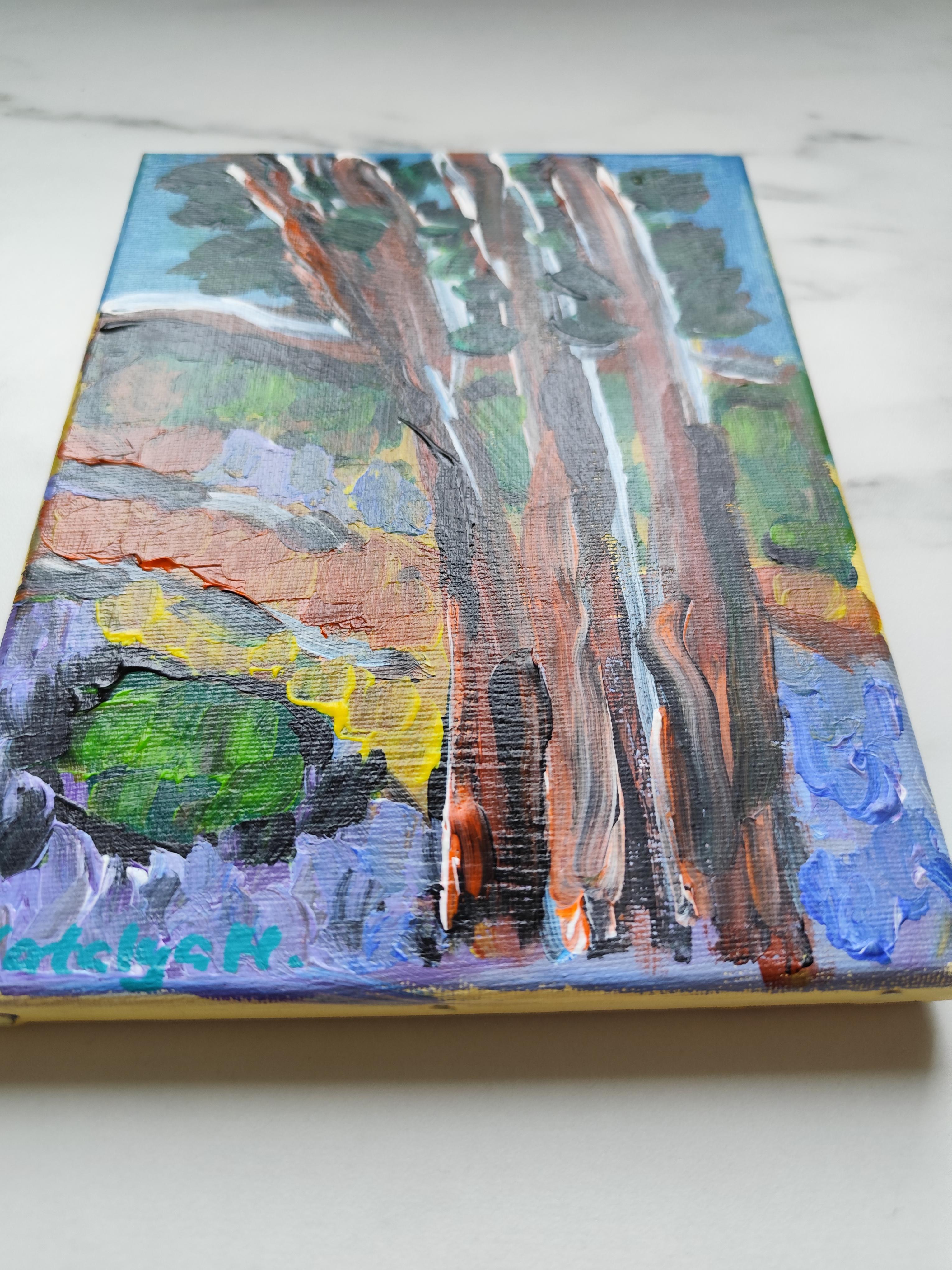 Contemporary Abstract Impressionist Painting Small Format Art 