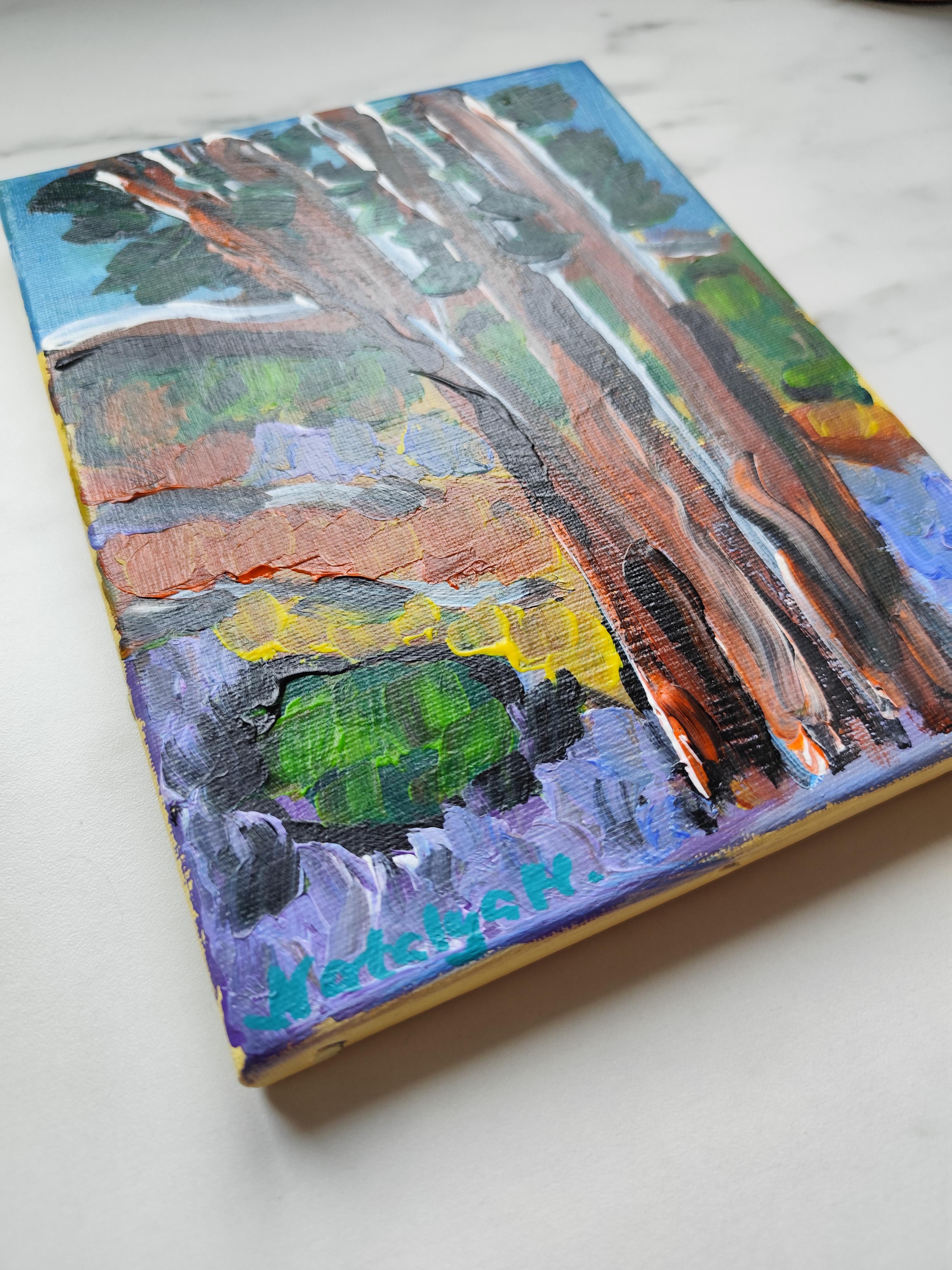 Contemporary Abstract Impressionist Painting Small Format Art 