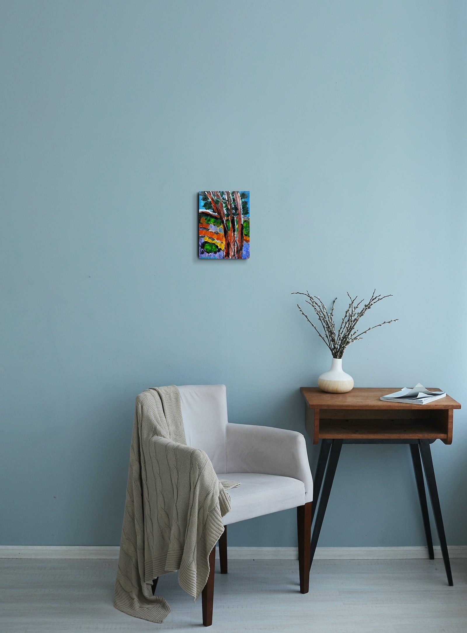 Contemporary Abstract Impressionist Painting Small Format Art 