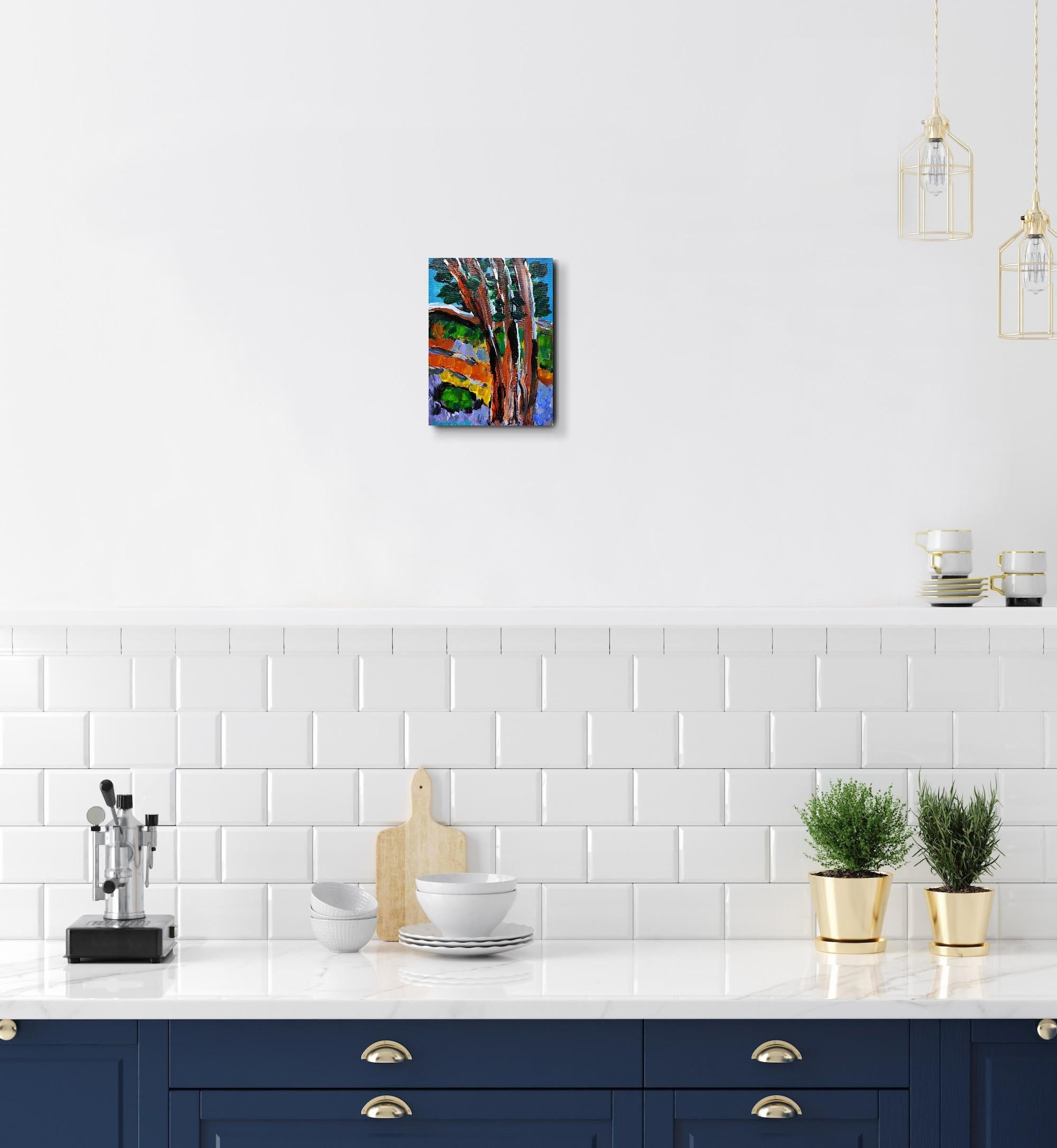 Contemporary Abstract Impressionist Painting Small Format Art 