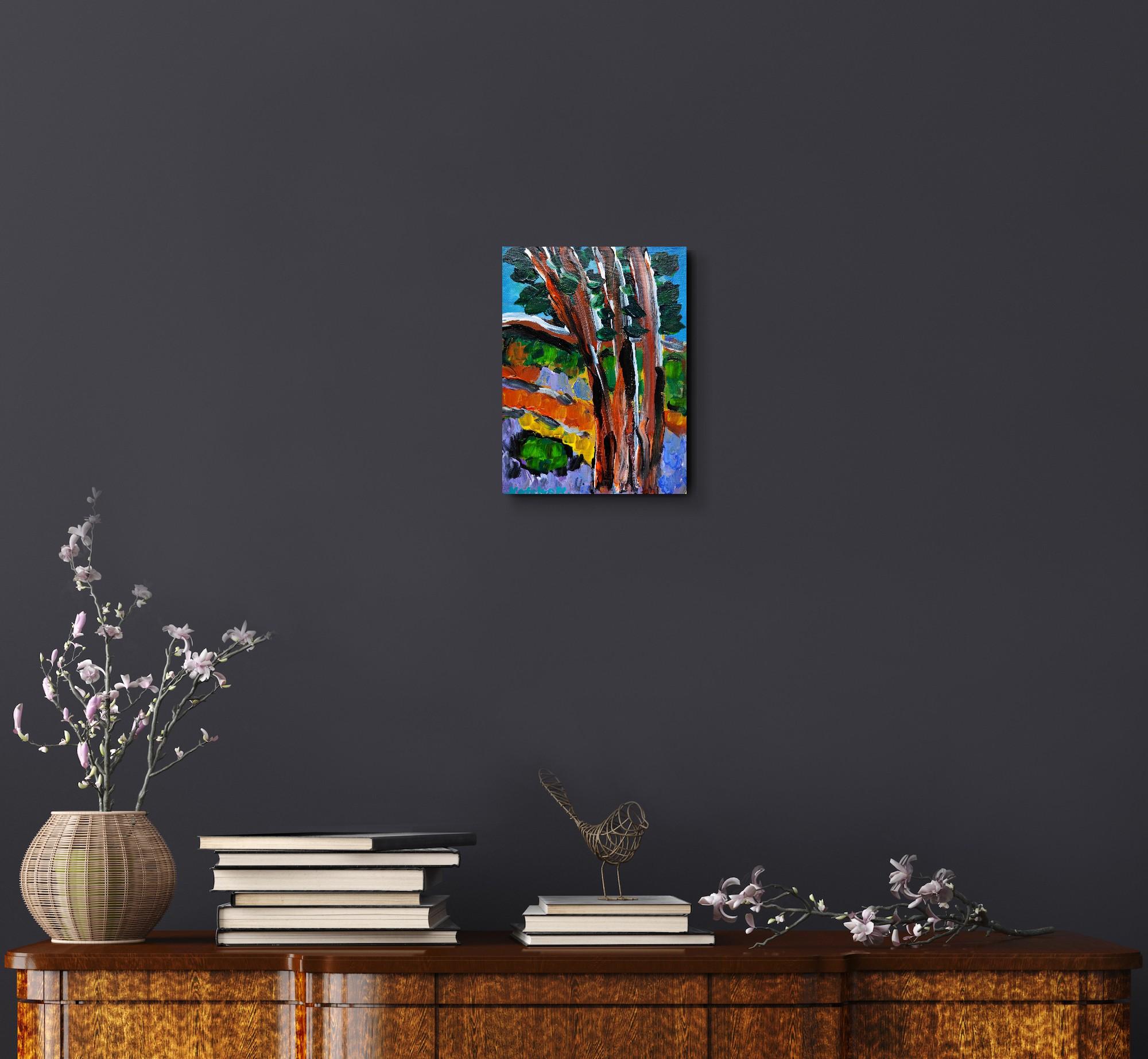 Contemporary Abstract Impressionist Painting Small Format Art 