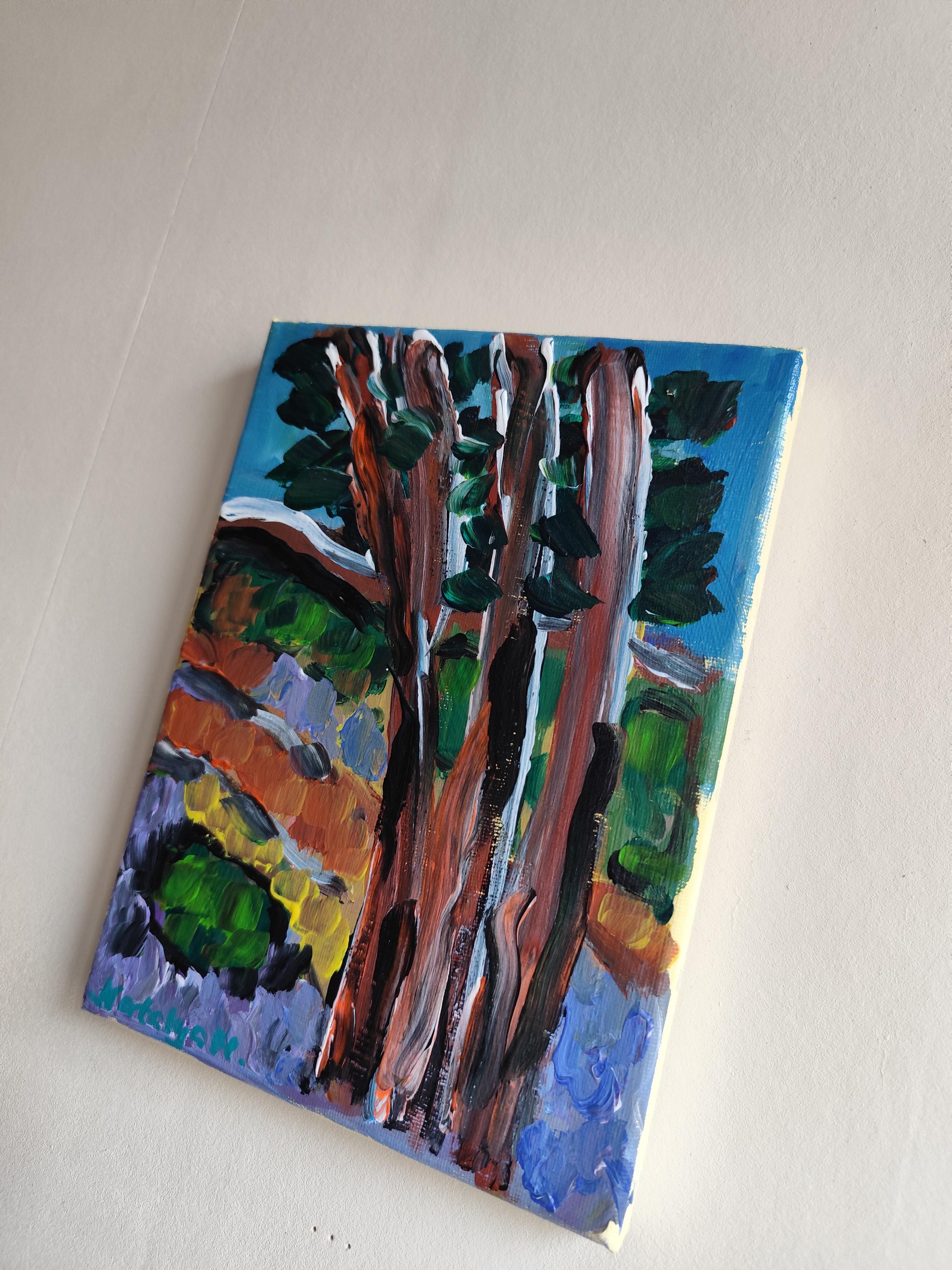 Contemporary Abstract Impressionist Painting Small Format Art 