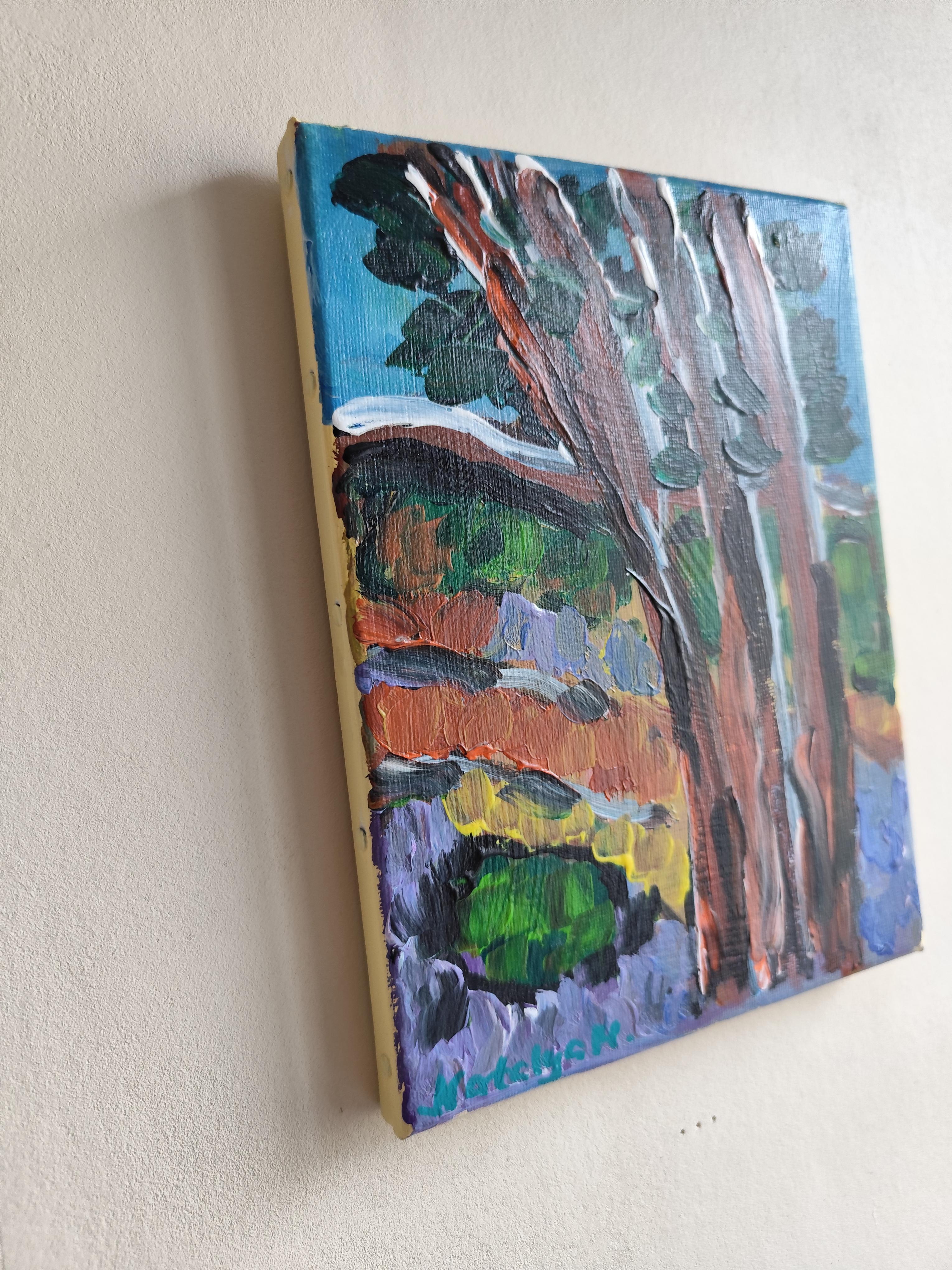 Contemporary Abstract Impressionist Painting Small Format Art 