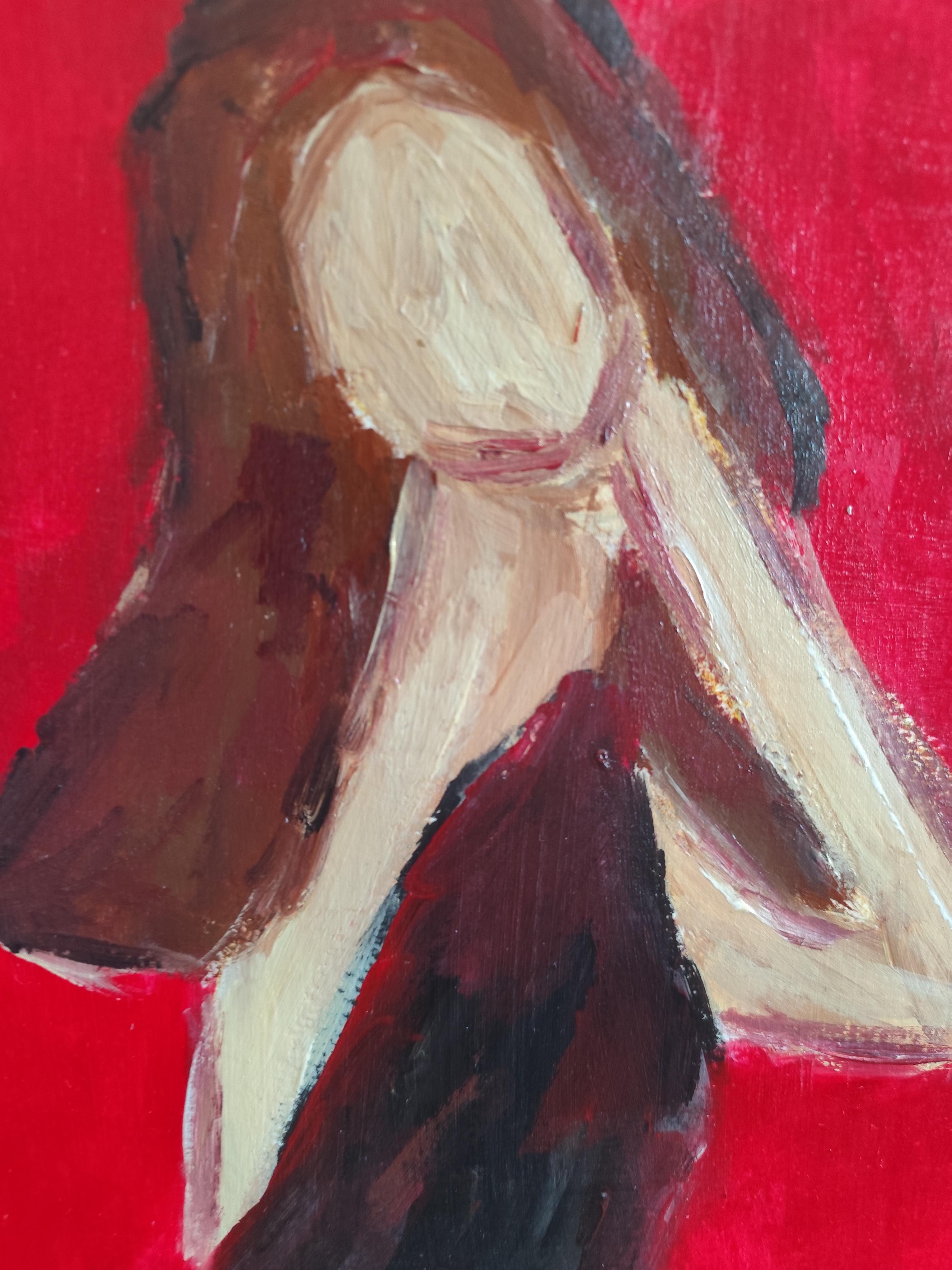 Zeitgenössische abstrakte impressionistische Frauenfigur 