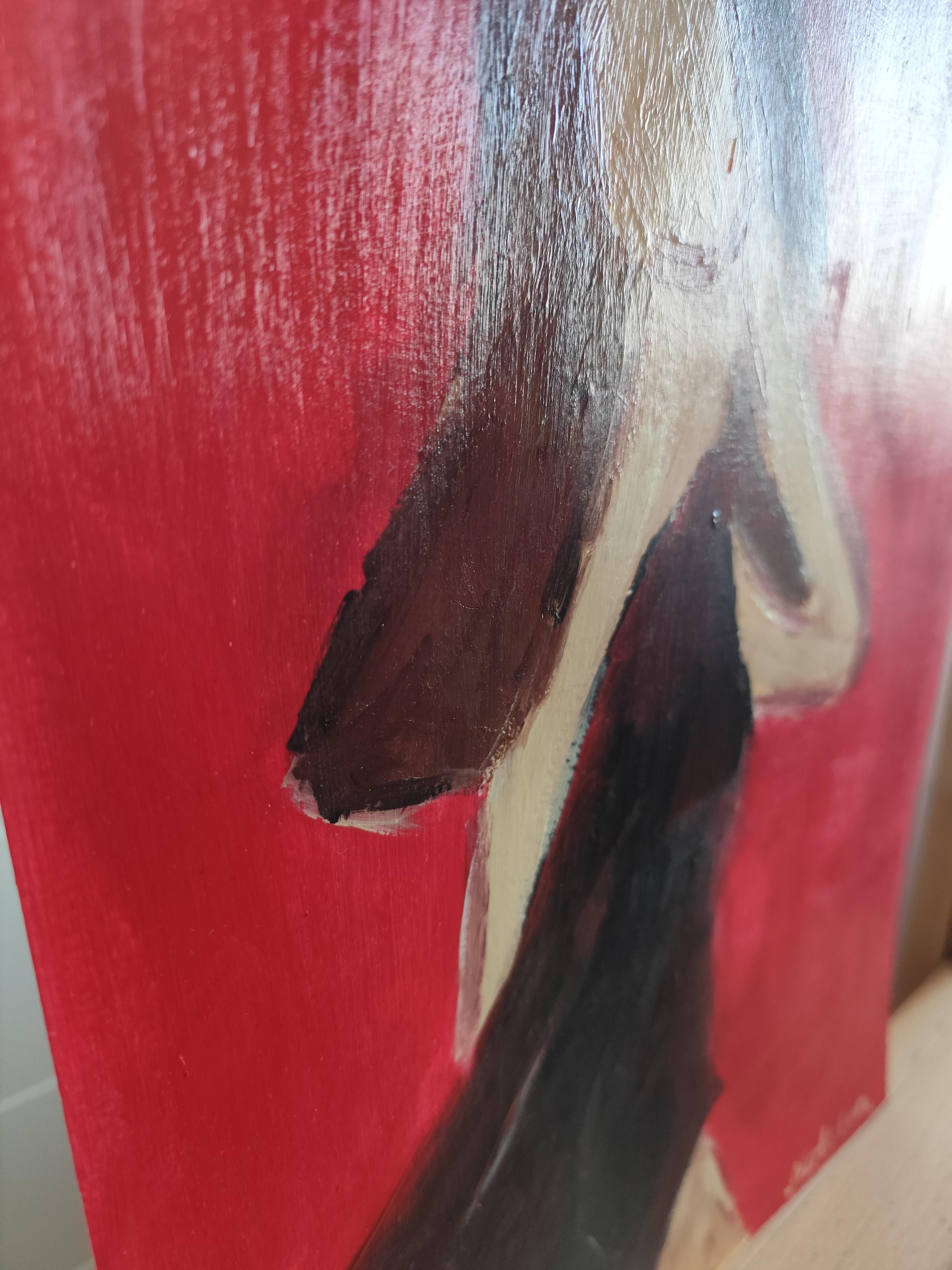 Zeitgenössische abstrakte impressionistische Frauenfigur 