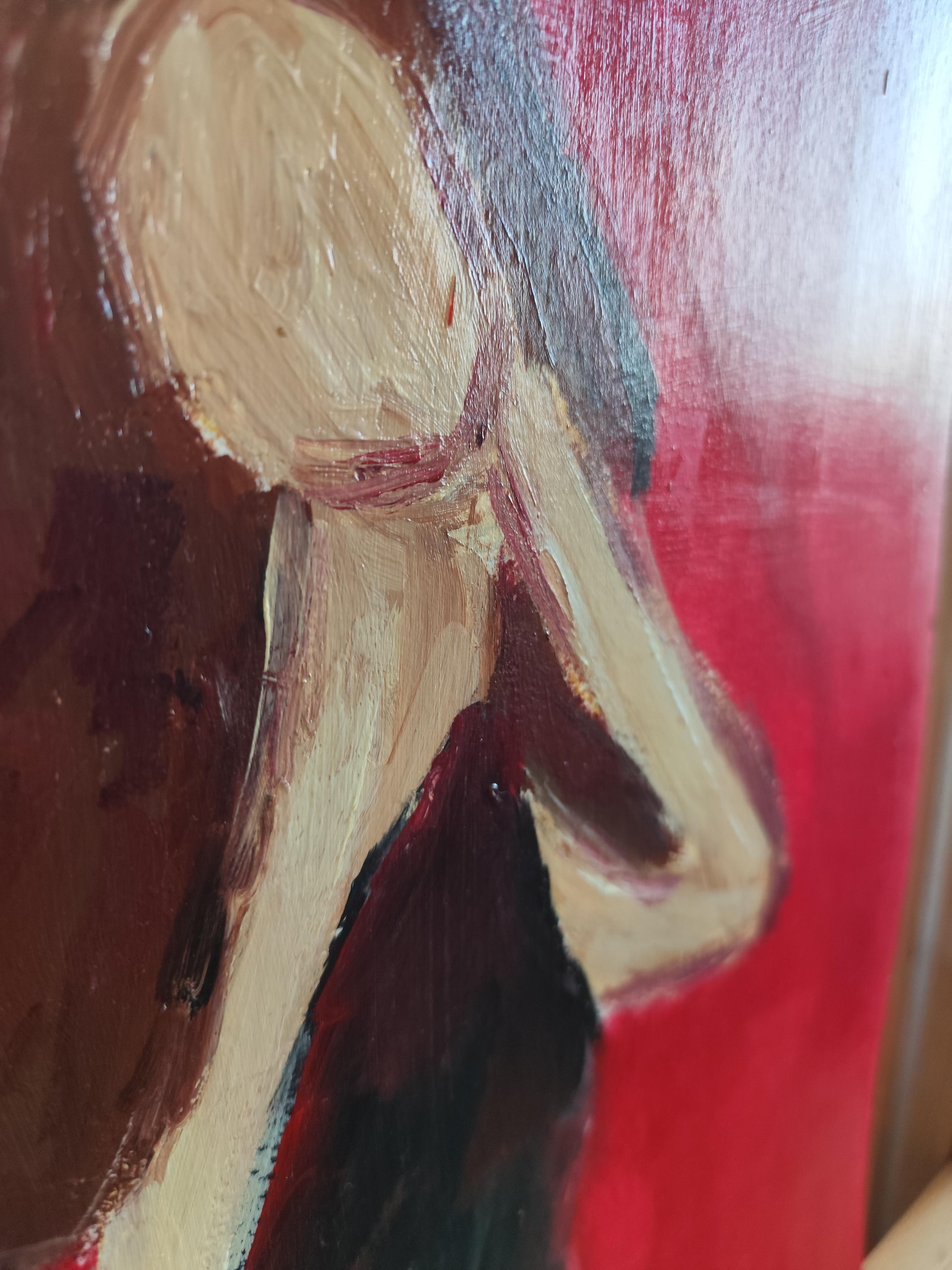 Zeitgenössische abstrakte impressionistische Frauenfigur 