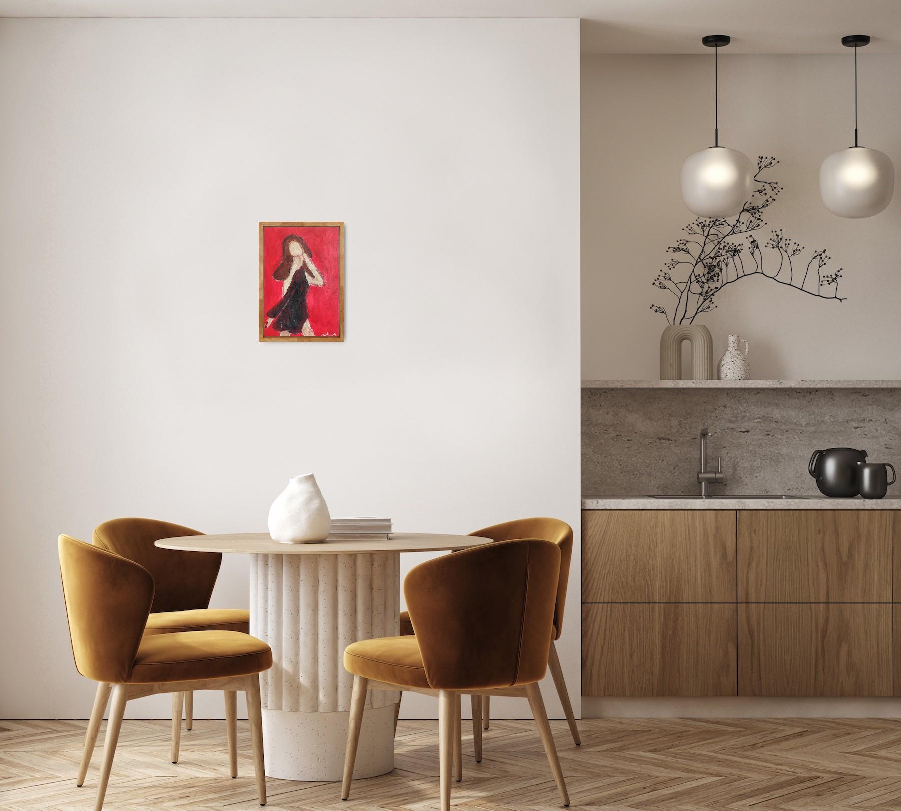 Zeitgenössische abstrakte impressionistische Frauenfigur 