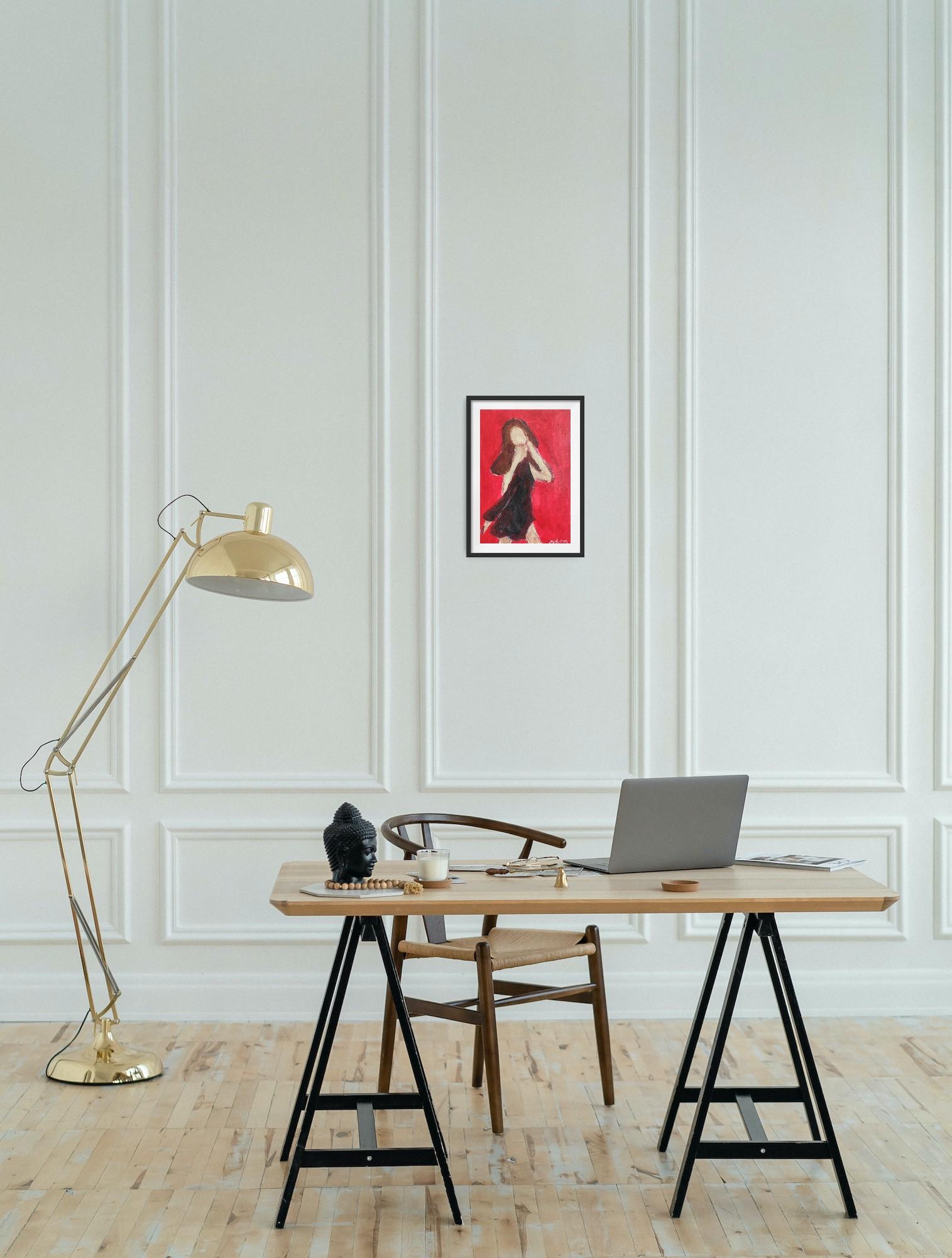 Zeitgenössische abstrakte impressionistische Frauenfigur 