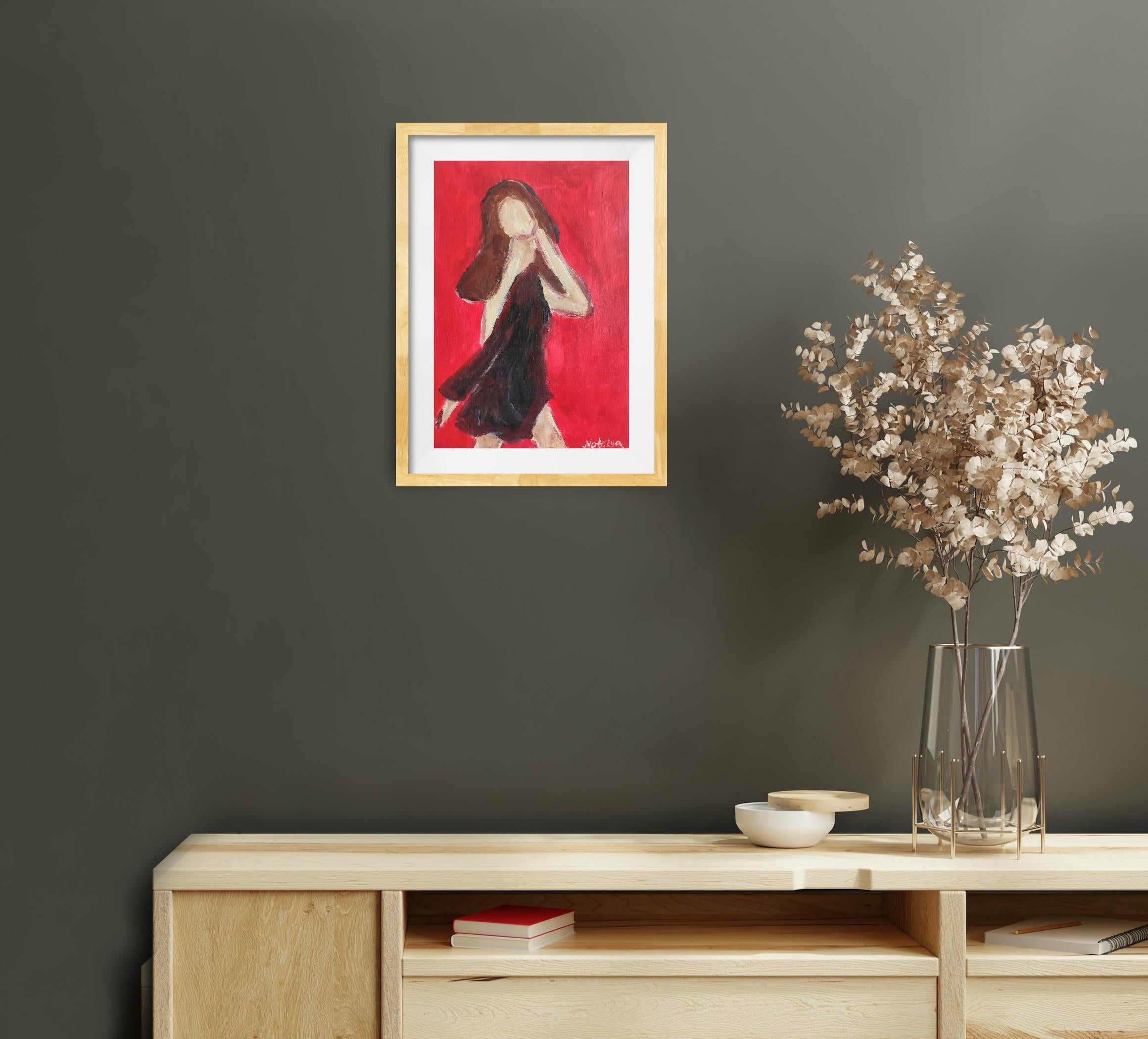 Zeitgenössische abstrakte impressionistische Frauenfigur 