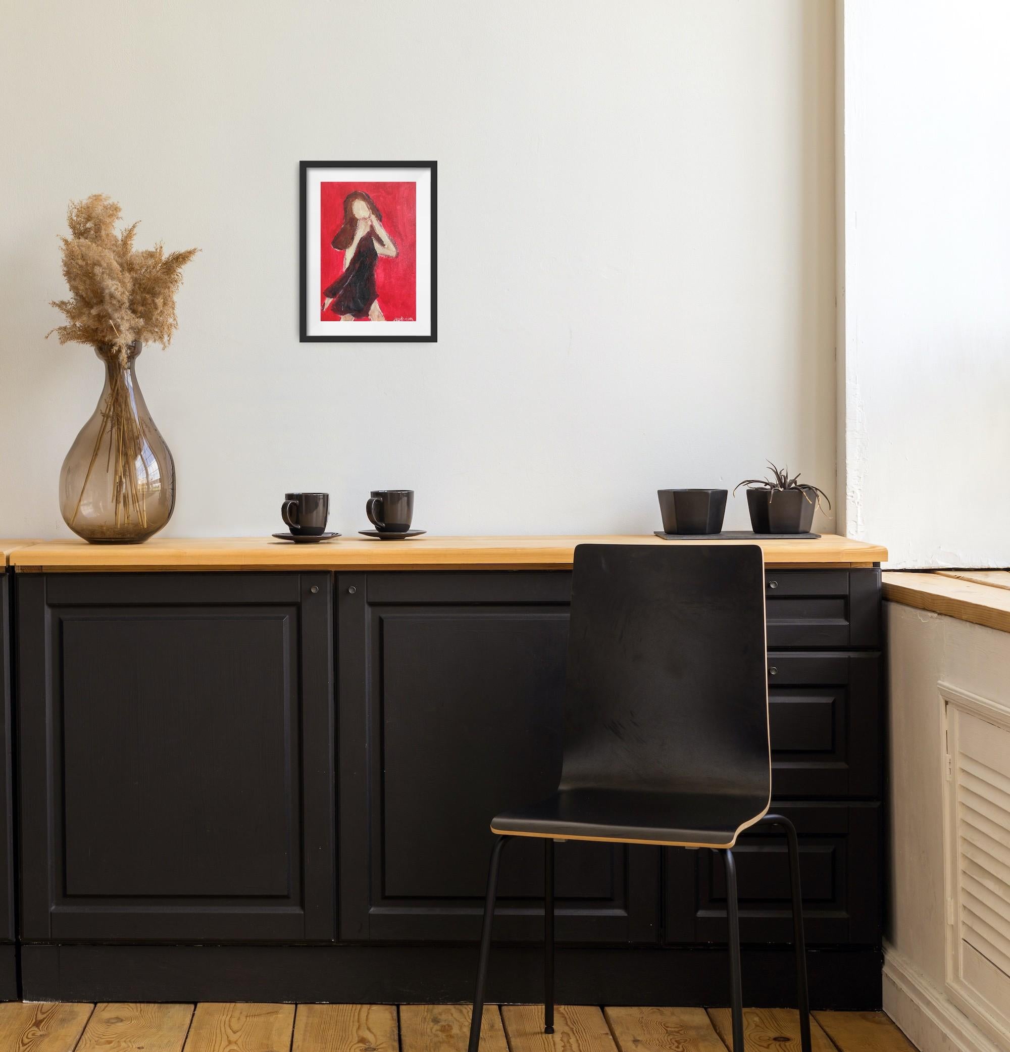 Zeitgenössische abstrakte impressionistische Frauenfigur 